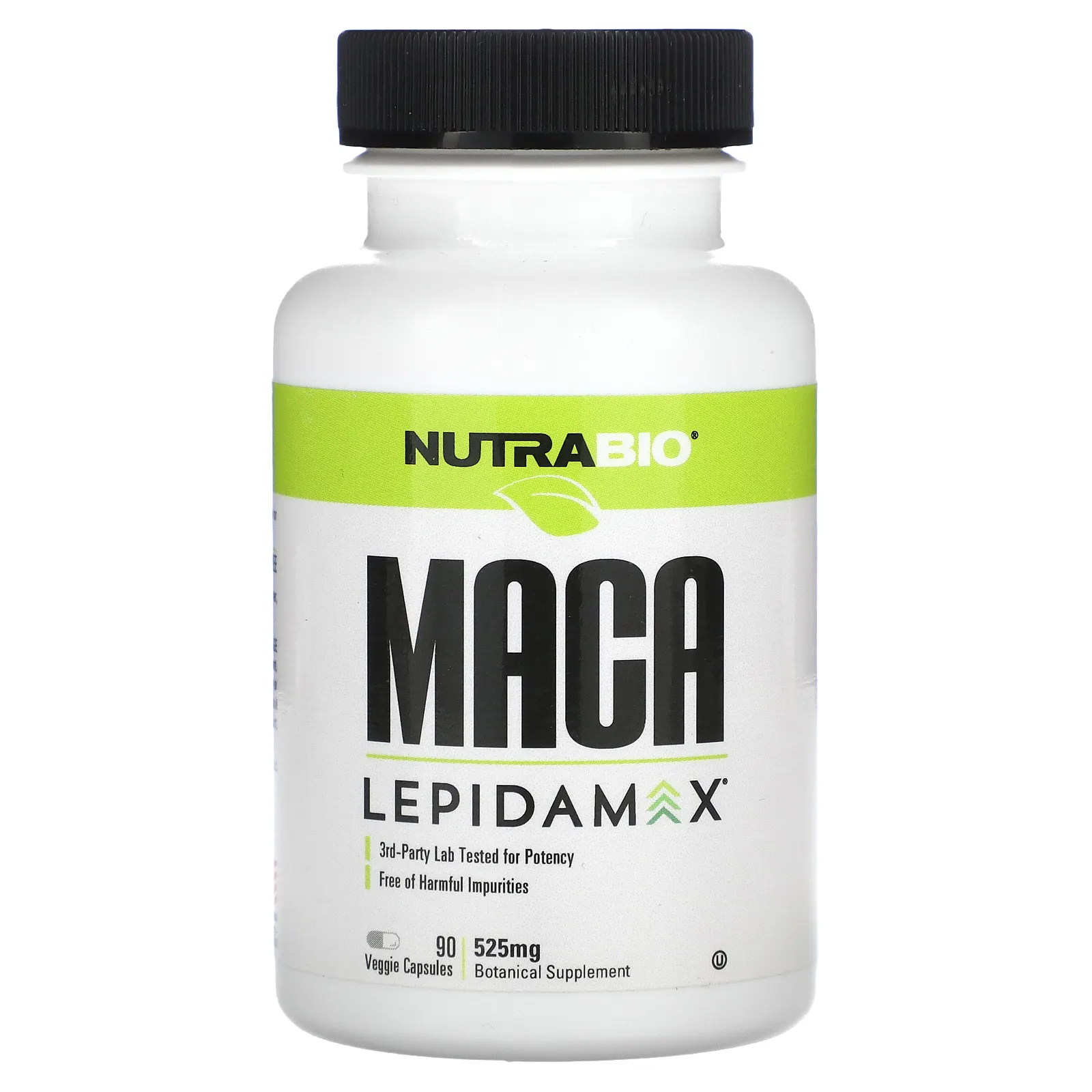 NutraBio, MACA Lepidamax, 525 мг, 90 растительных капсул