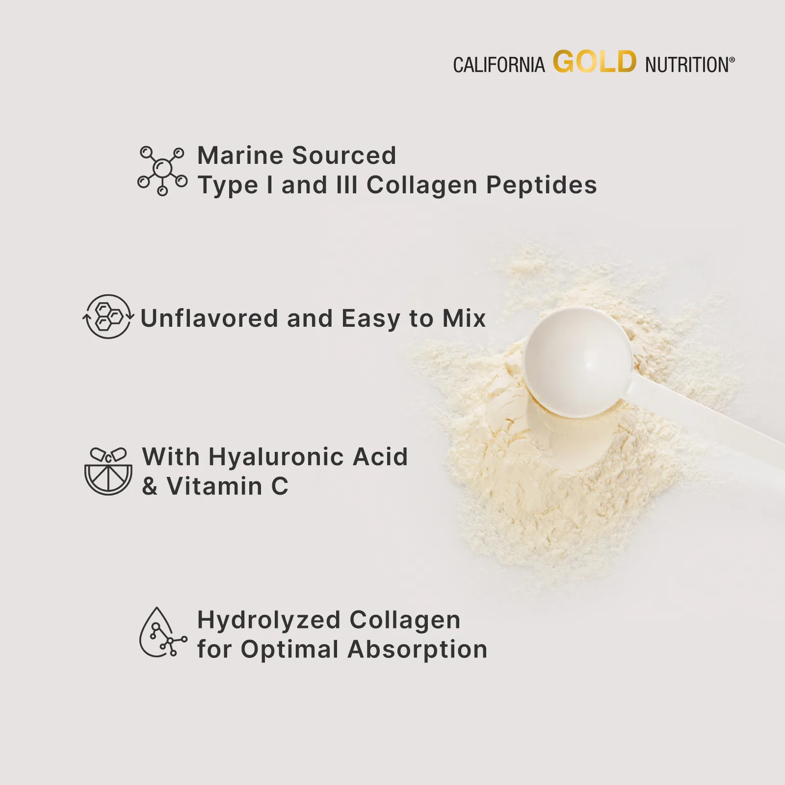 California Gold Nutrition, CollagenUP, гидролизованные пептиды морского коллагена с гиалуроновой кислотой и витамином C, без добавок, 1 кг (2,2 фунта)