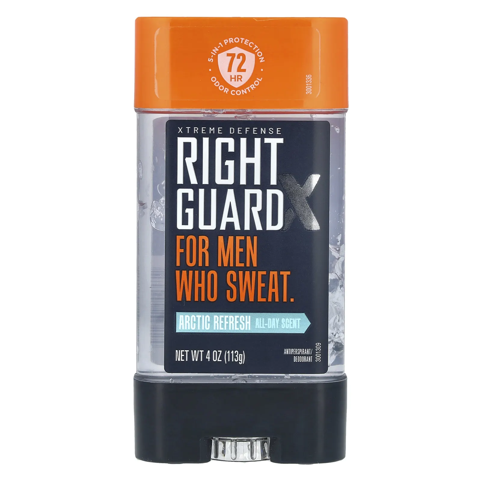 Right Guard, Xtreme Defense, антиперспирант / дезодорант, Arctic Refresh, 113 г (4 унции)
