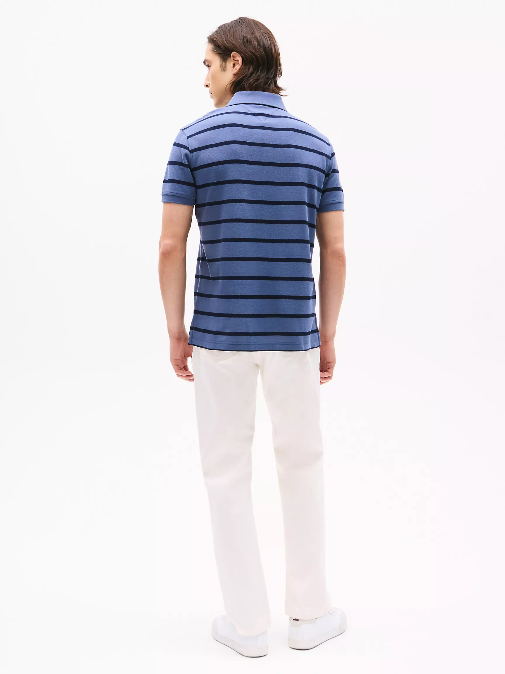 Мужское поло Tommy Hilfiger, Полосатое влагоотводящее поло стандартного кроя