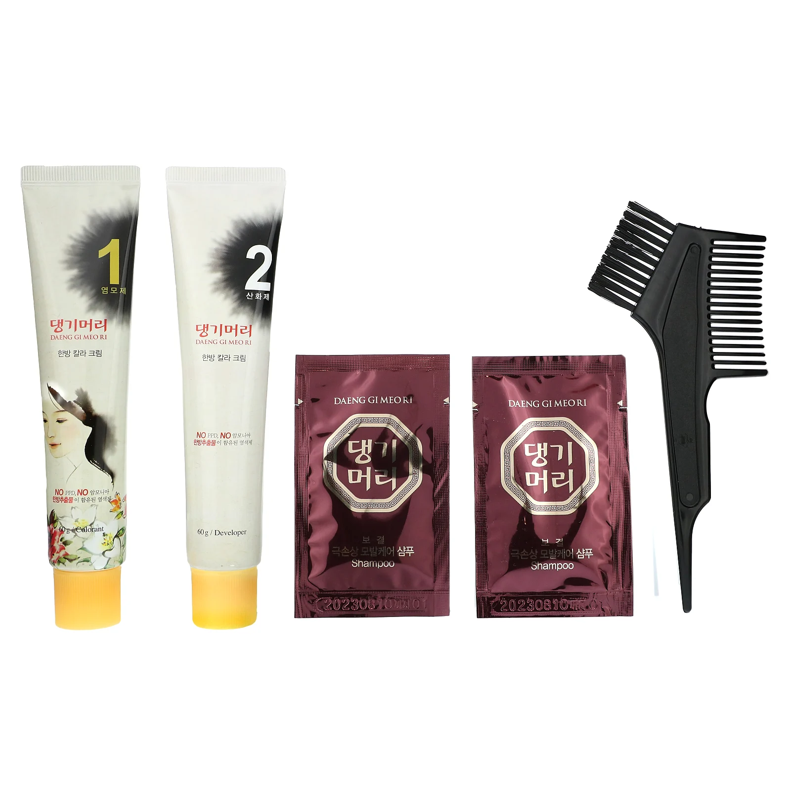 DAENG GI MEO RI, краска для волос с лекарственными травами, коричневый, 1 набор