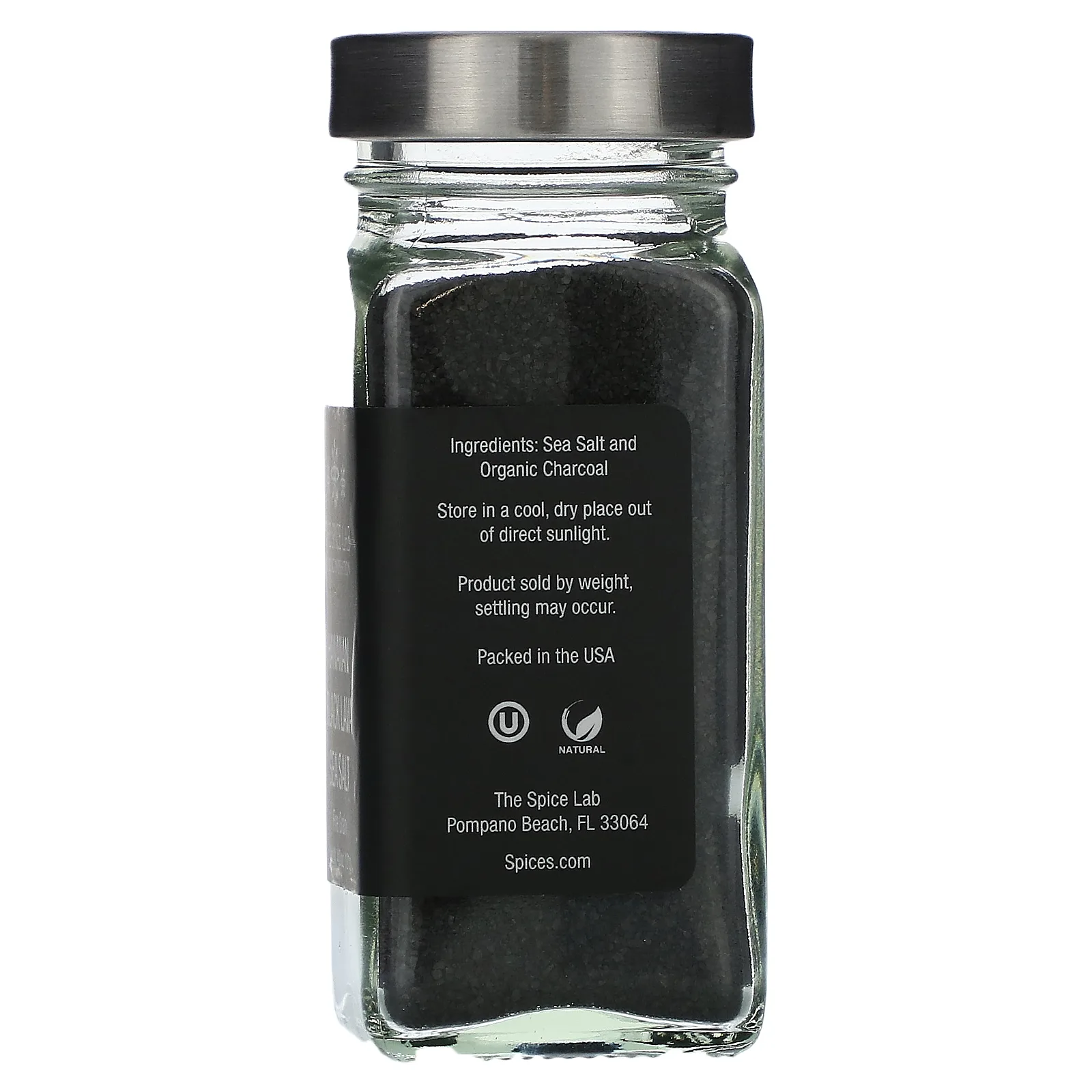 The Spice Lab, Гавайская морская соль из черной лавы, мелкое зерно, 121 г (4,3 унции)