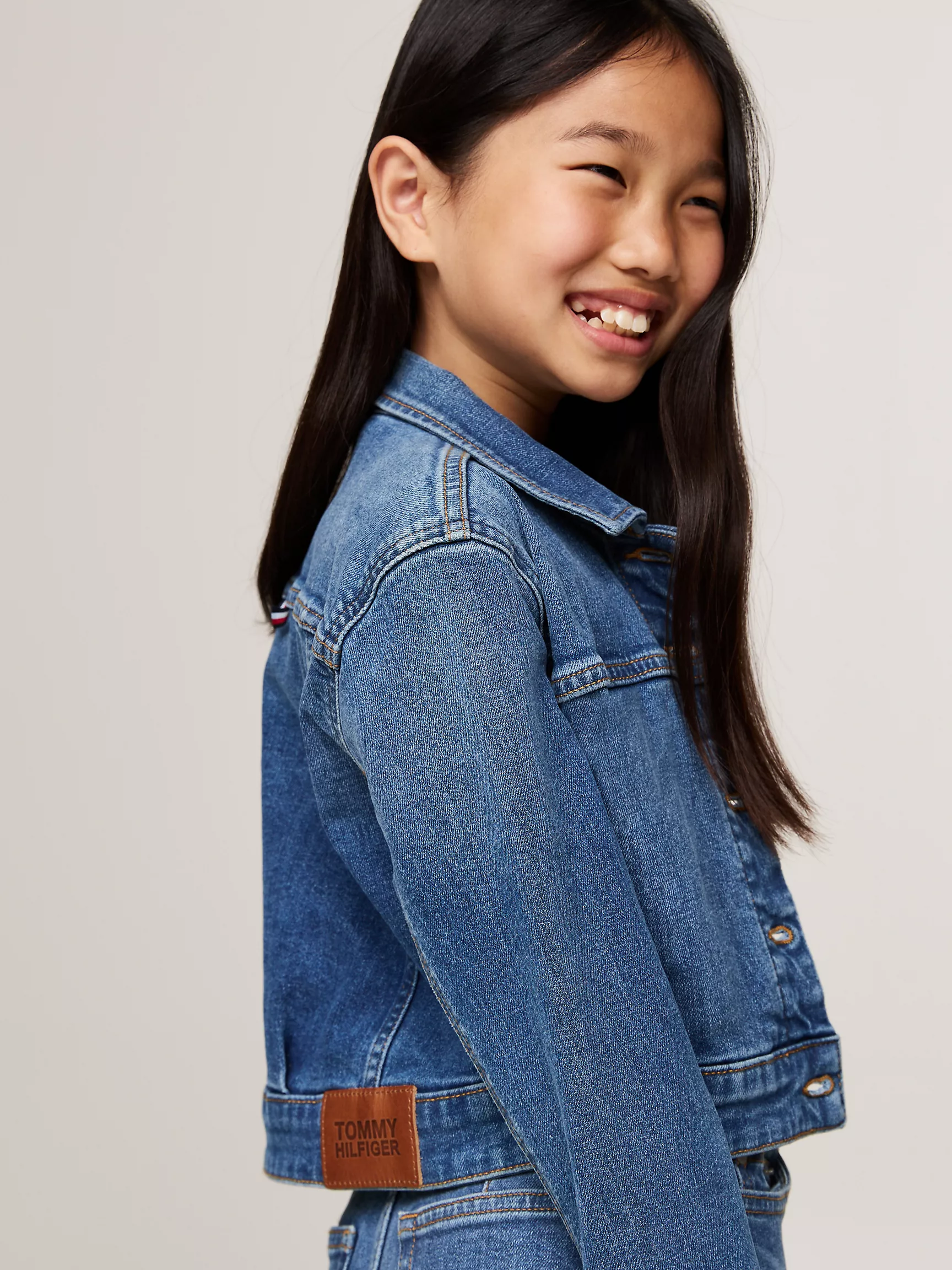 Куртка для девочки Tommy Hilfiger, Детская эластичная джинсовая куртка