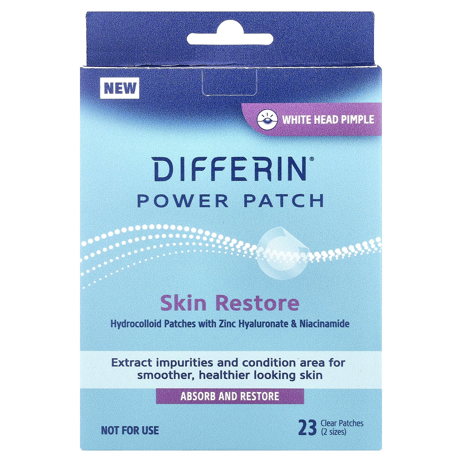 Differin, Power Patch, восстановление кожи, 23 очищающих патча