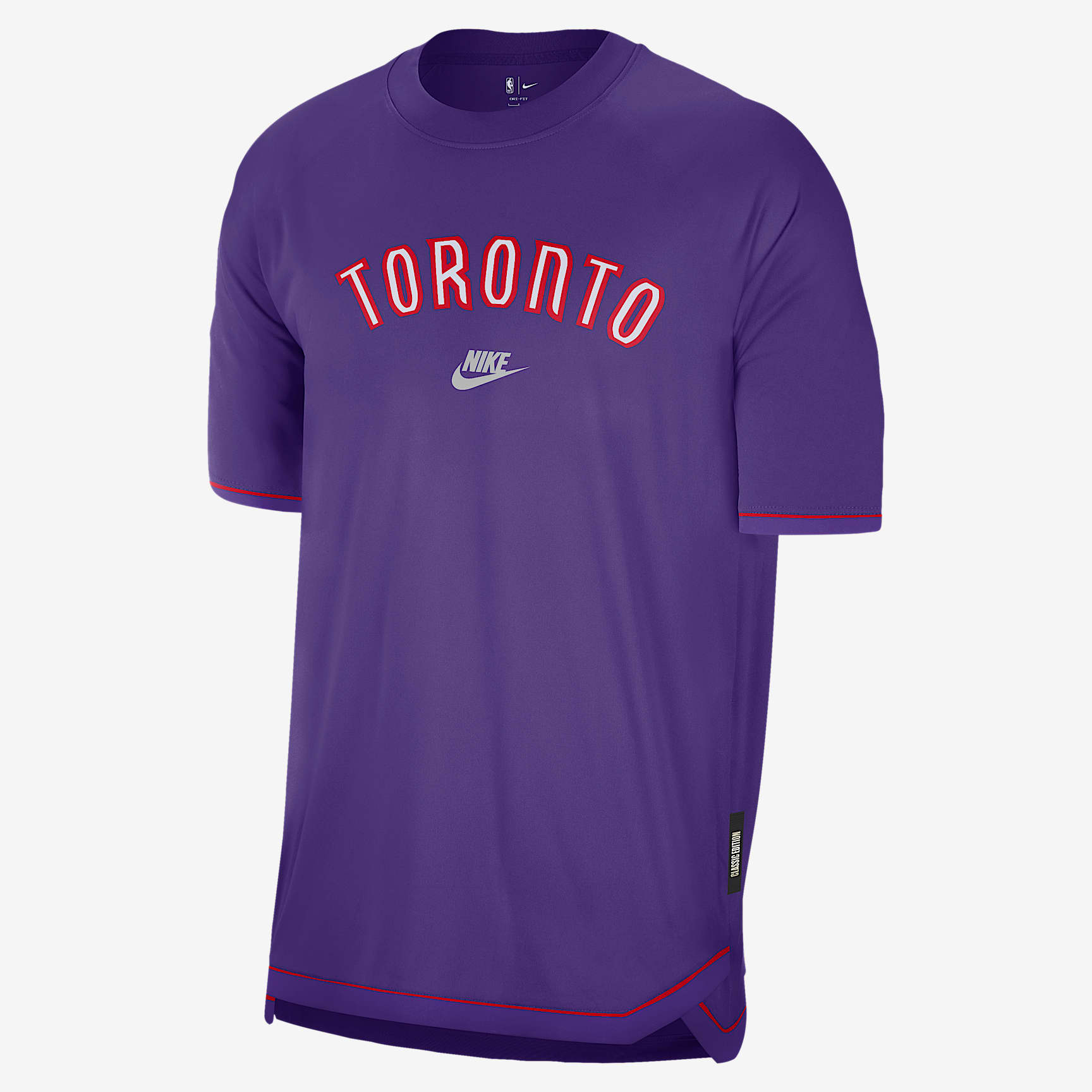 Toronto Raptors Hardwood Classics Men's Nike Dri-FIT NBA Short-Sleeve Pregame Top