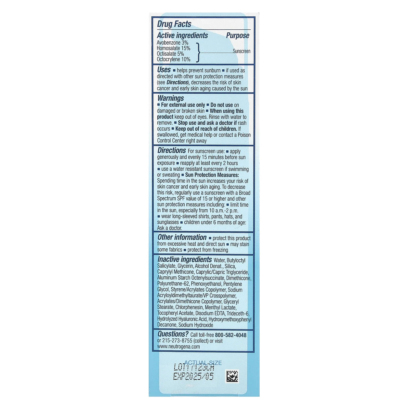 Neutrogena, Hydro Boost, увлажняющий крем с гиалуроновой кислотой, SPF 50, без отдушек, 50 мл (1,7 жидк. Унции)