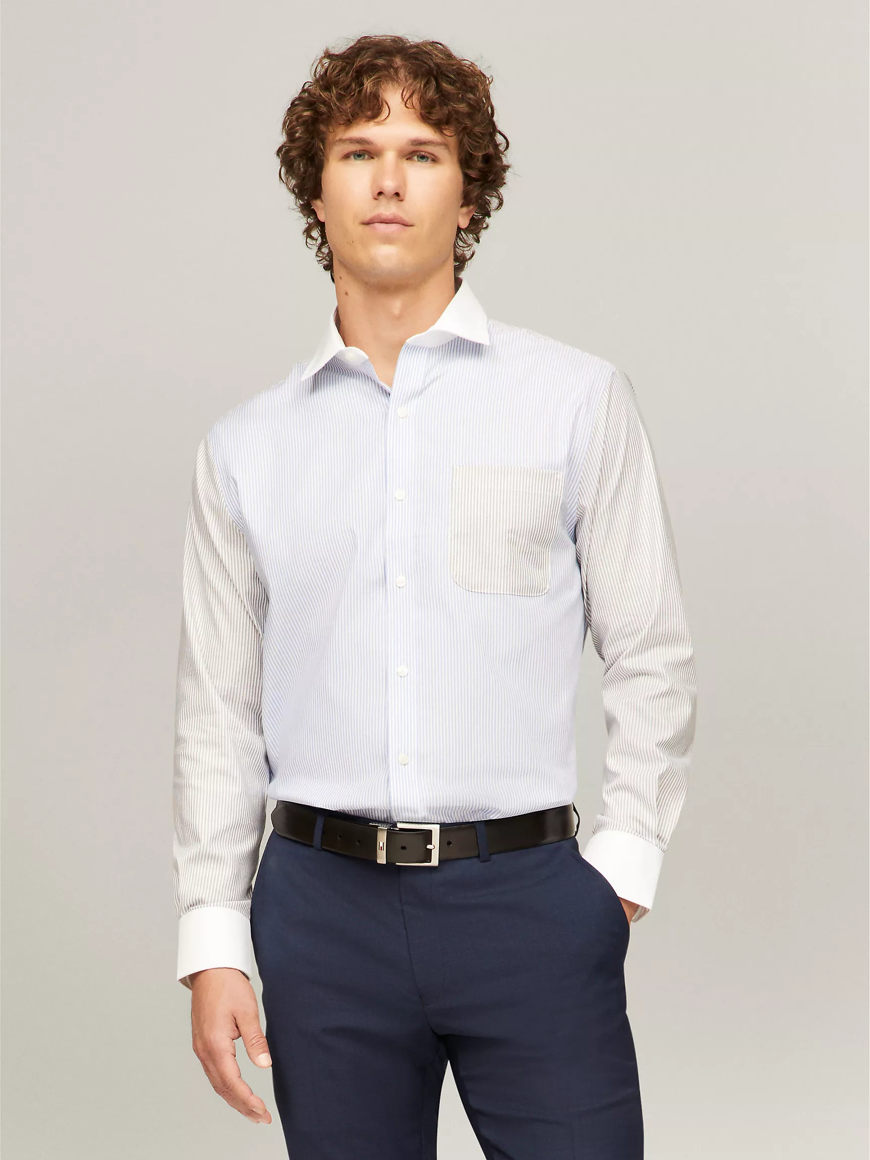 Мужская рубашка Tommy Hilfiger, Приталенная рубашка THFlex