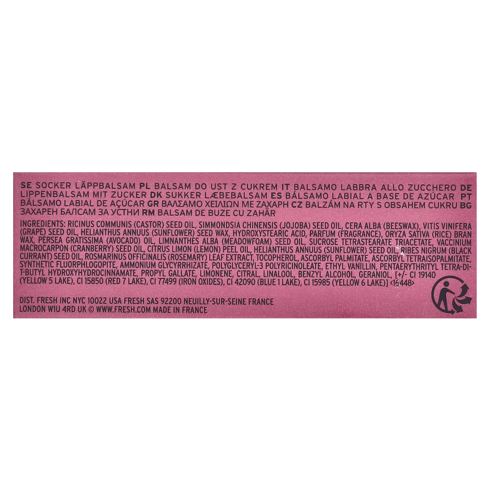 Fresh, сахарный бальзам для губ, со вкусом сливы, 4,3 г (0,15 унции)