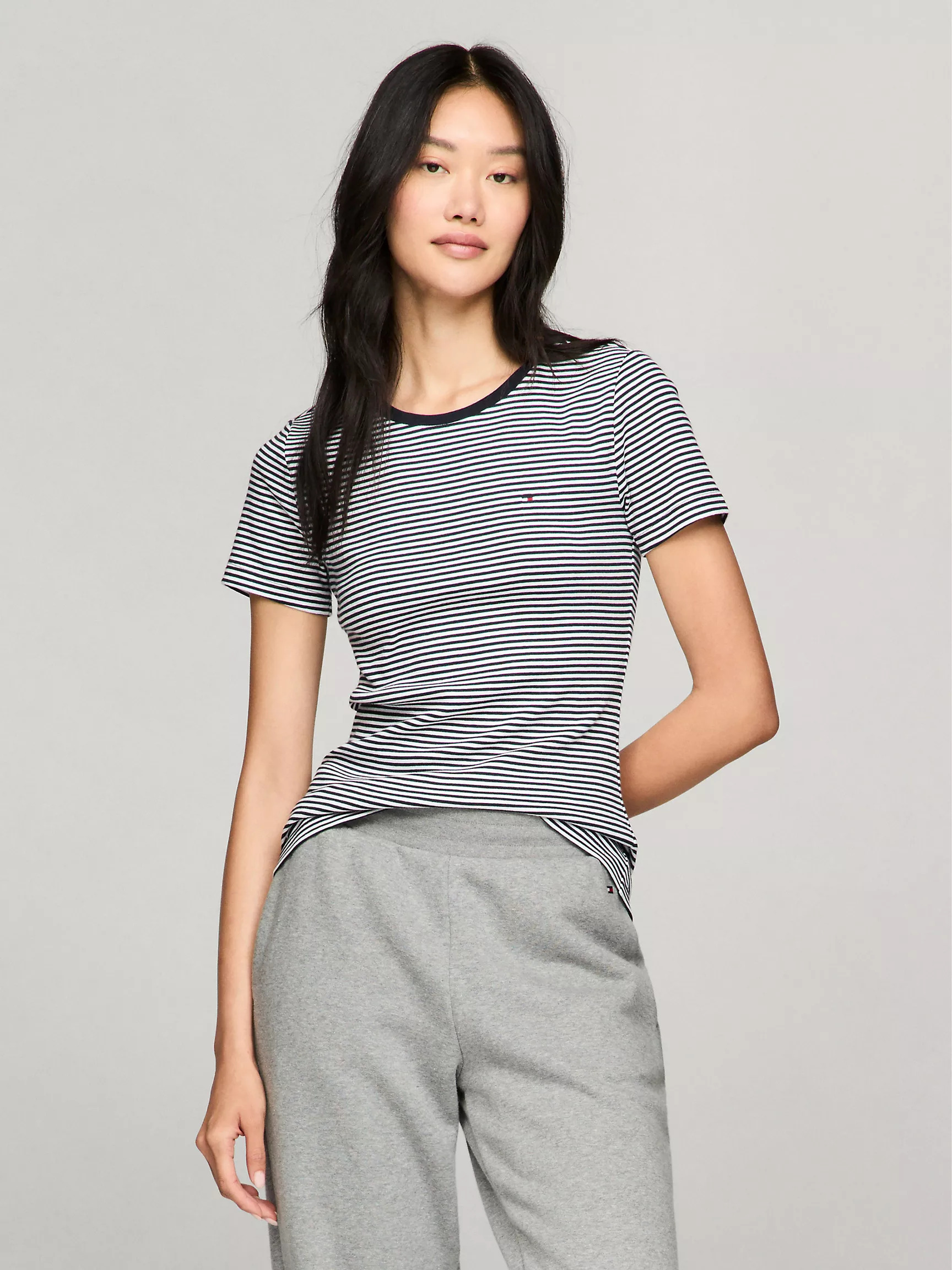 Женская футболка Tommy Hilfiger, Любимая футболка в полоску с круглым вырезом