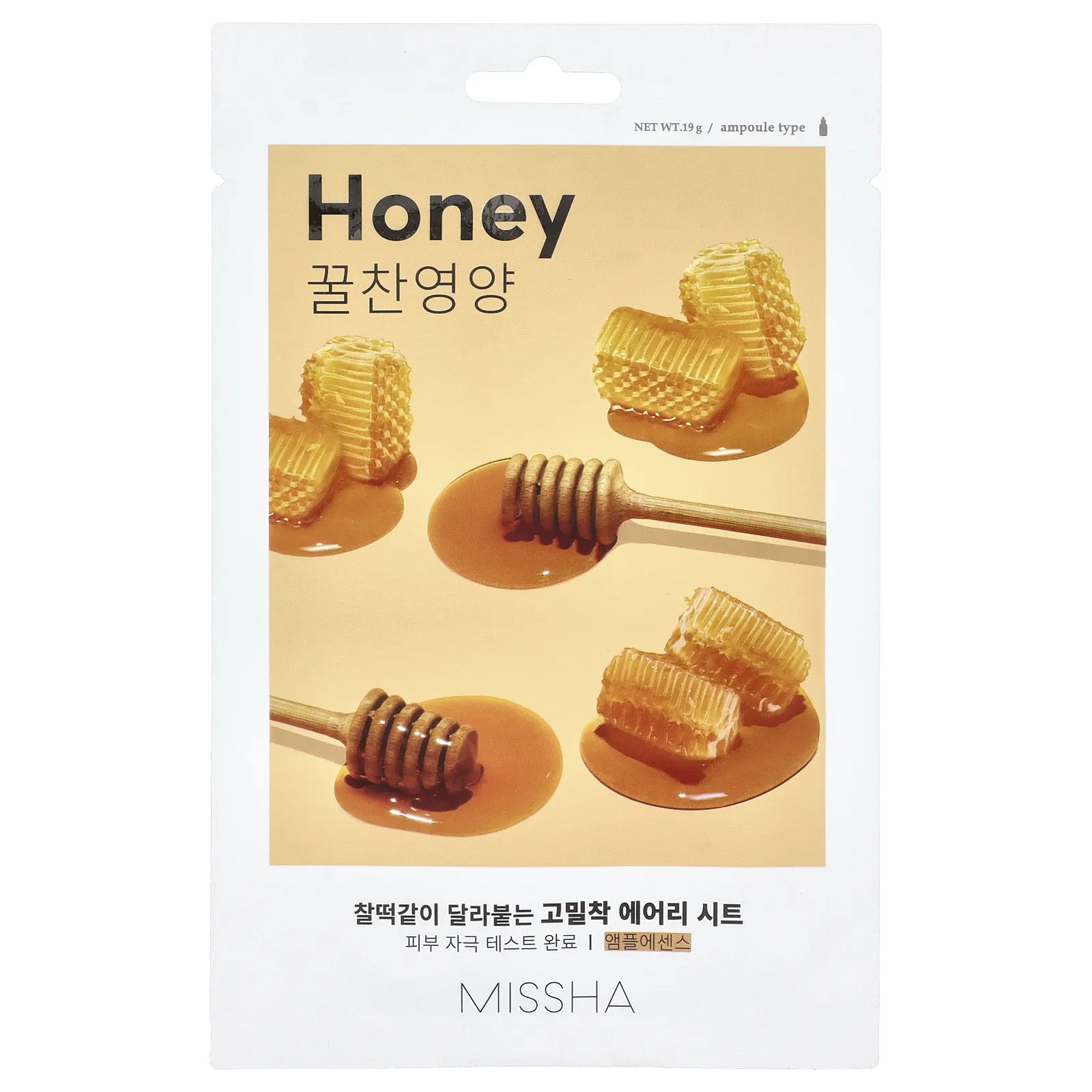 Missha, Тканевая маска Airy Fit, мед, 1 шт., 19 г