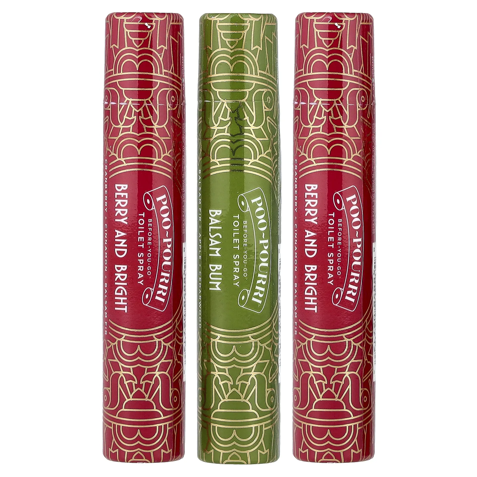 Poo-Pourri, On-The-Go, Before-You-Go®, спрей-освежитель для туалета, набор ограниченной серии, 3 шт., 10 мл (0,34 жидк. унции)