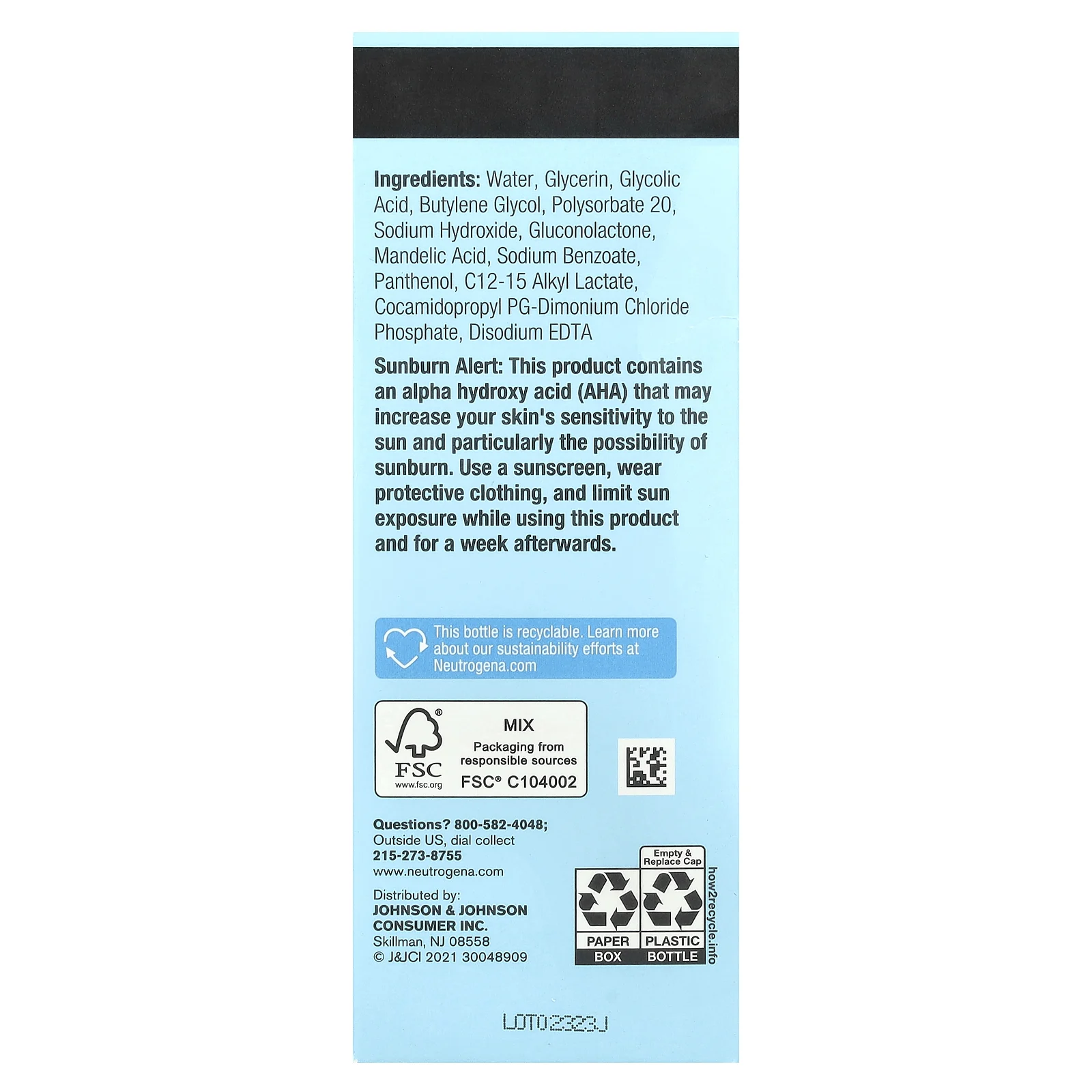 Neutrogena, Skin Perfecting, ежедневный жидкий эксфолиант, для нормальной и комбинированной кожи, без отдушек, 118 мл (4 жидк. Унции)