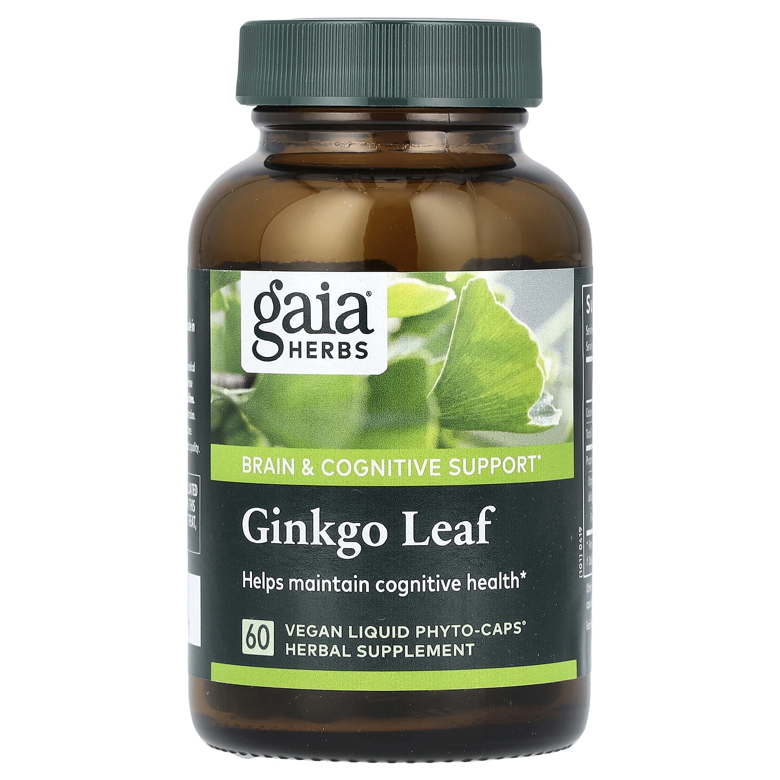 Gaia Herbs, листья гинкго билоба, 60 веганских капсул Liquid Phyto-Caps