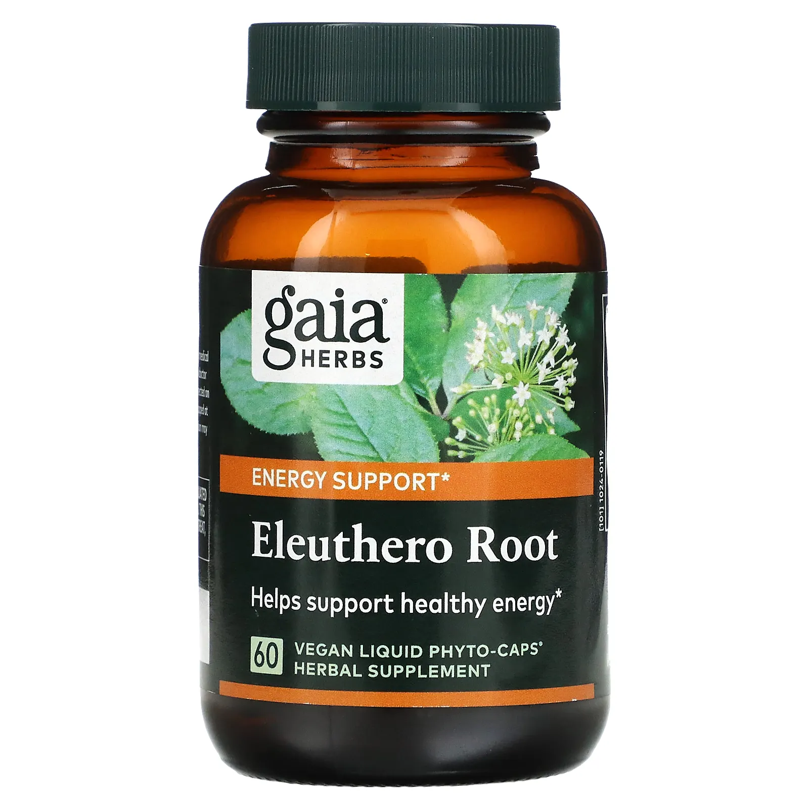 Gaia Herbs, Корень элеутерококка, 60 веганских фито-капсул с жидкостью