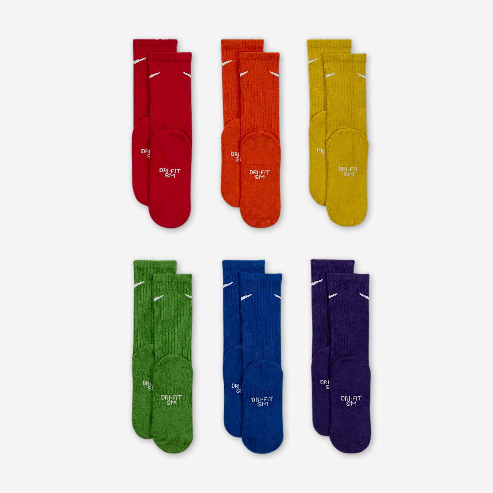 Nike Everyday Kids' Cushioned Crew Socks (6 Pairs)