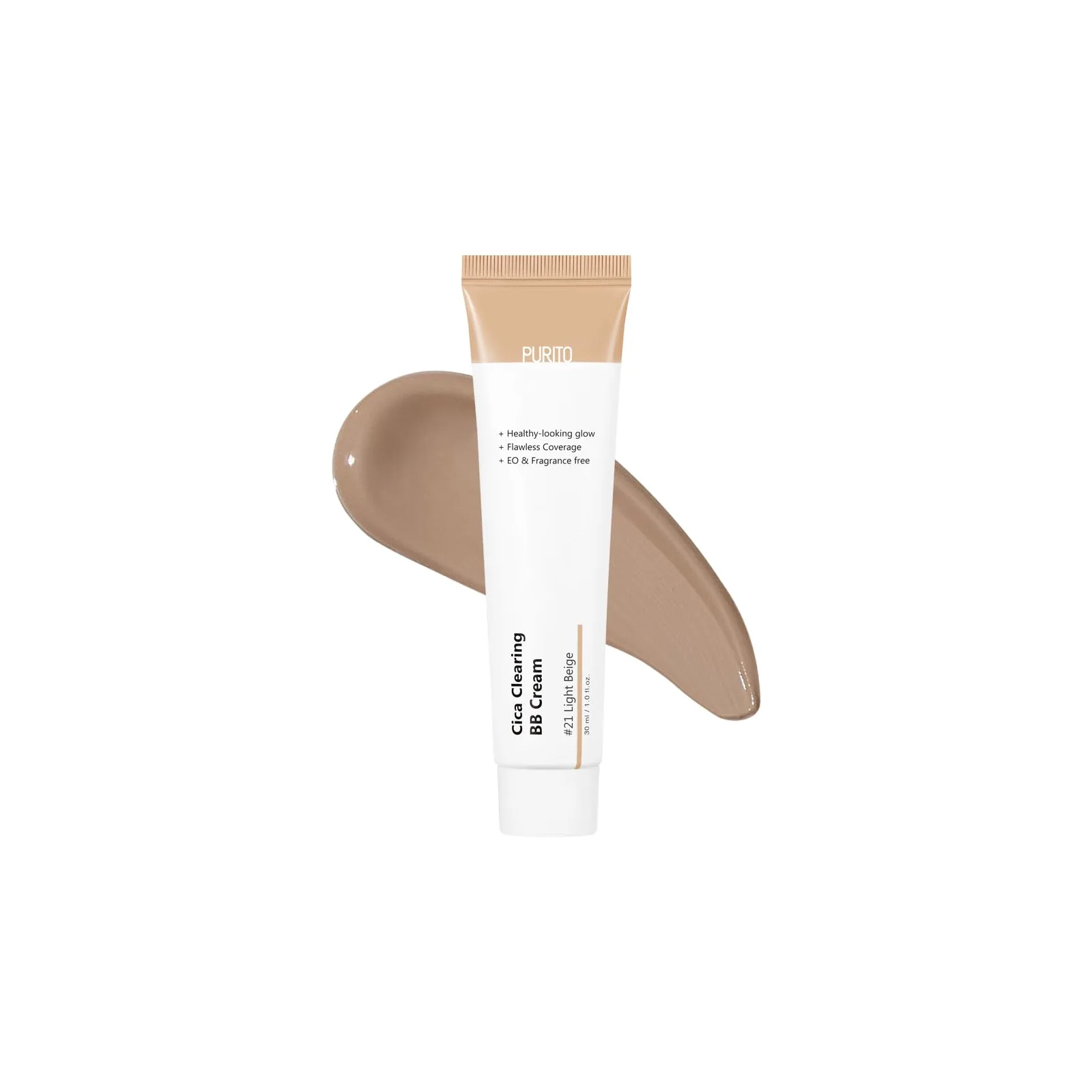 Purito, Cica очищающий BB-крем, # 21 светло-бежевый, 30 мл (1 жидк. Унция)