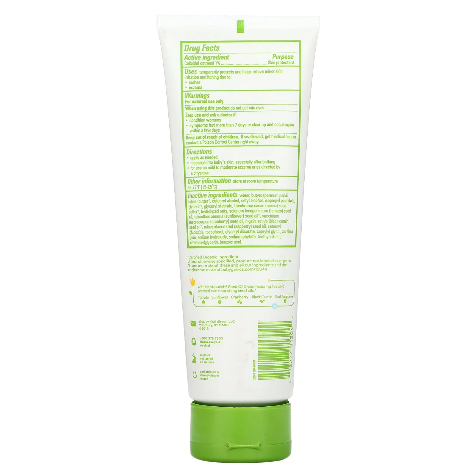 Babyganics, Крем для защиты кожи от экземы, без отдушек, 226 г (8 унций)