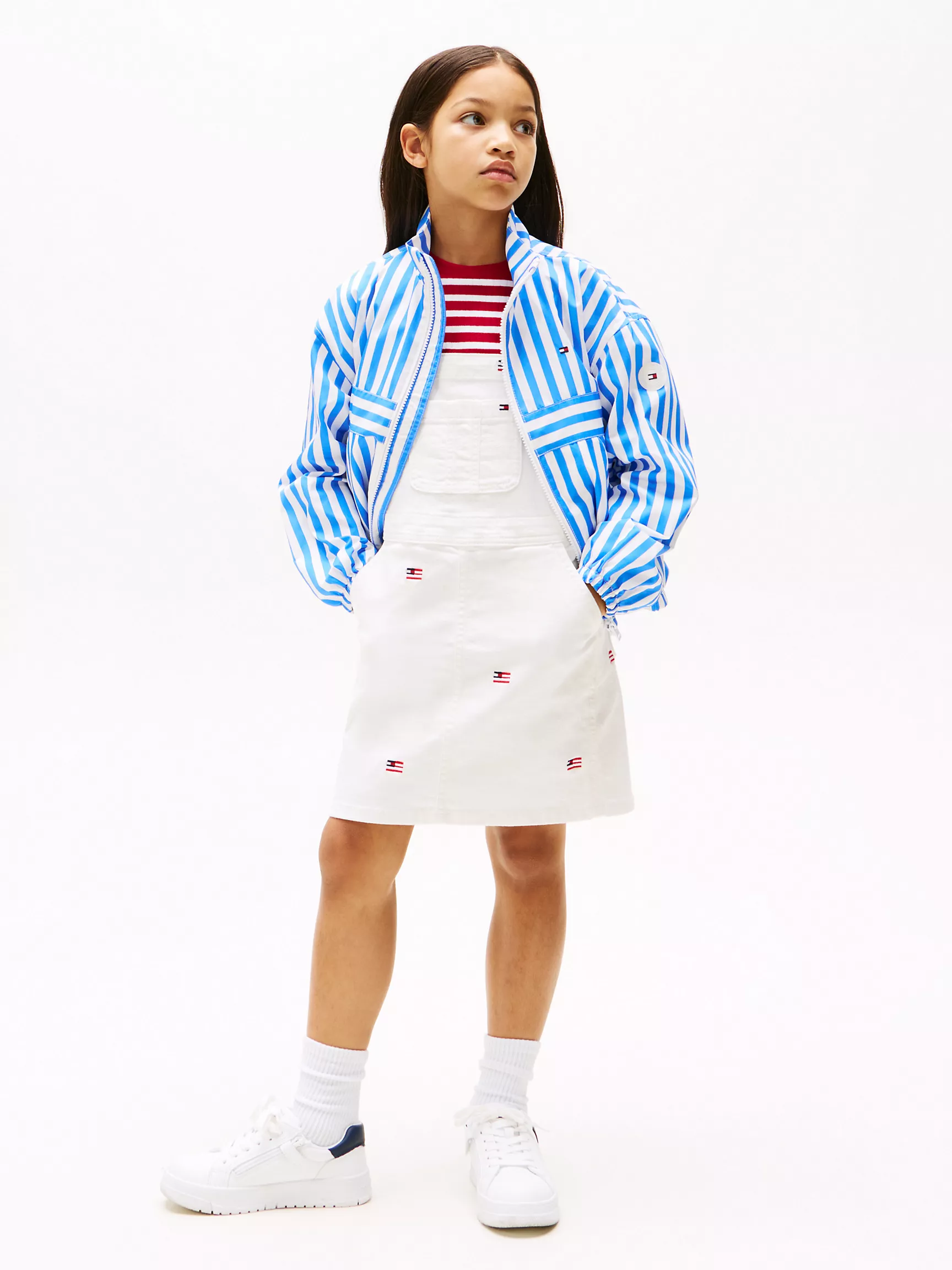 Куртка для девочки Tommy Hilfiger, Детская полосатая ветровка