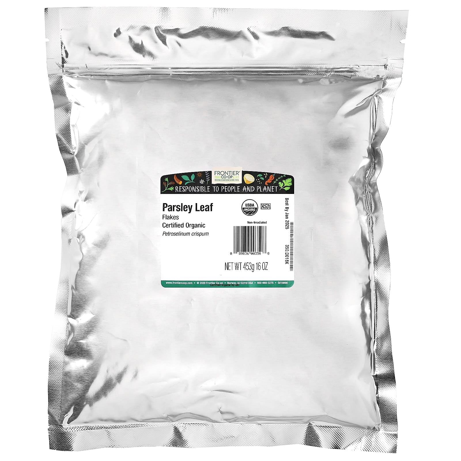 Frontier Co-op, Органические листья петрушки, 16 унций (453 г)