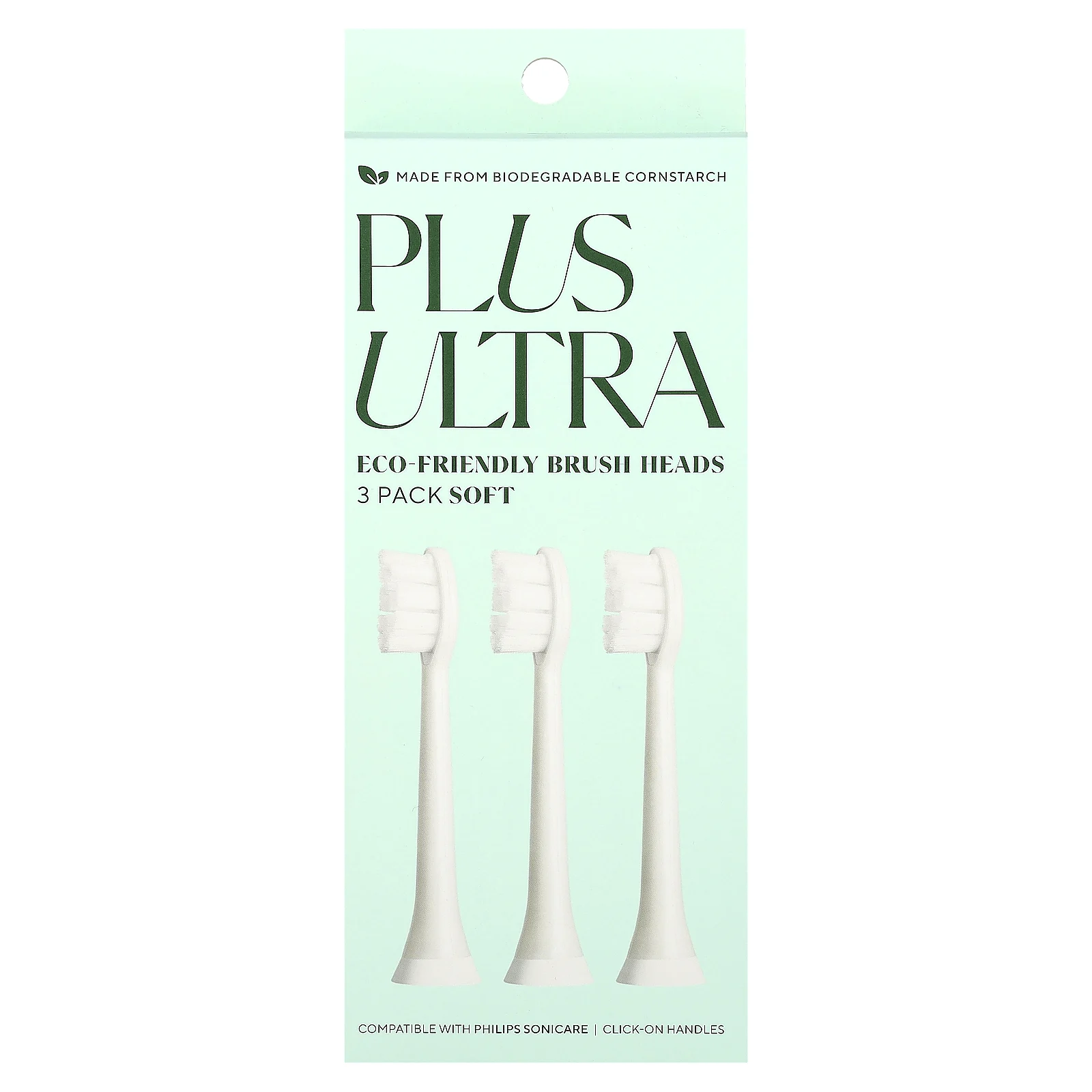Plus Ultra, экологически безопасные насадки для щетки, мягкие, 3 шт.