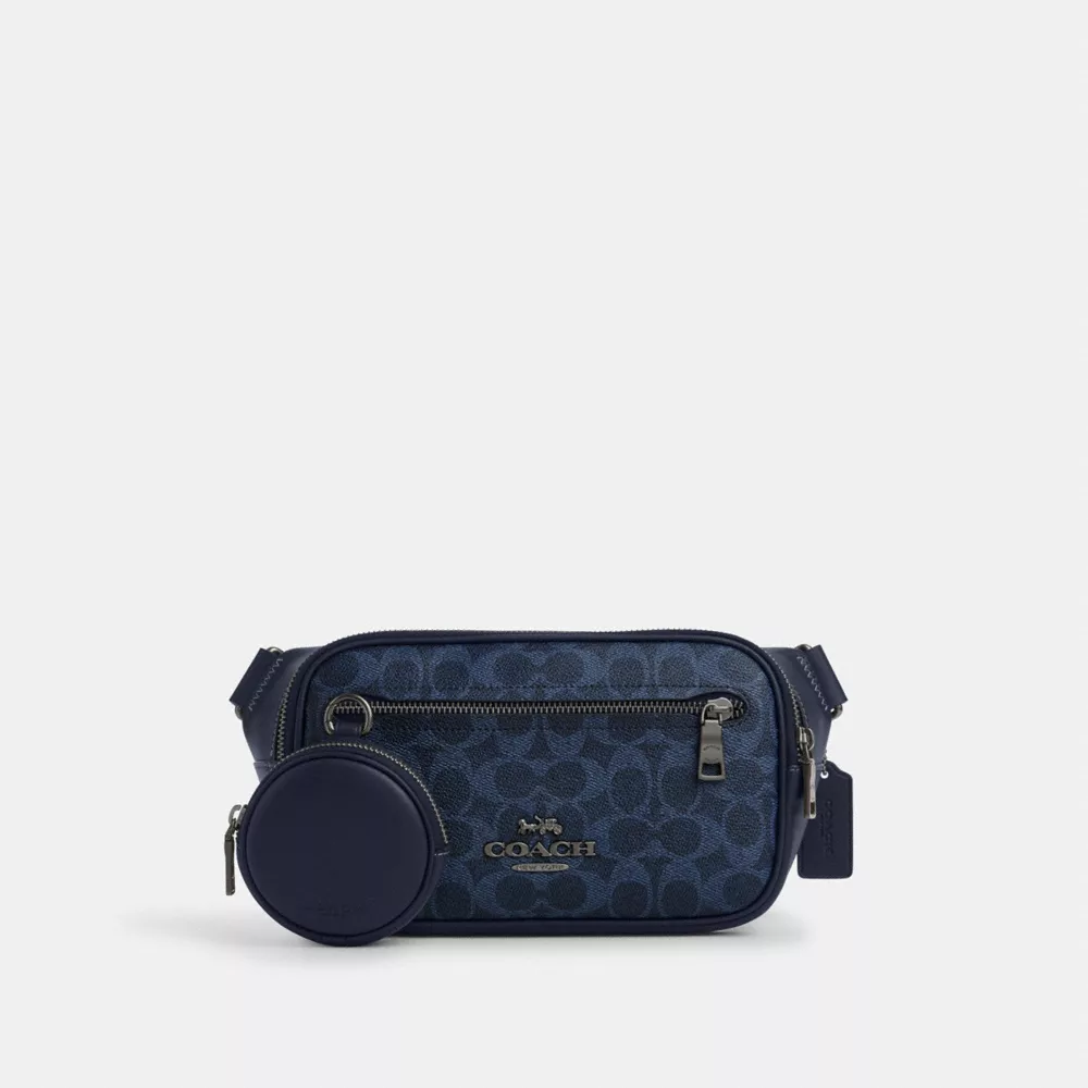 Сумка COACH Elias Belt Bag In Signature Canvas