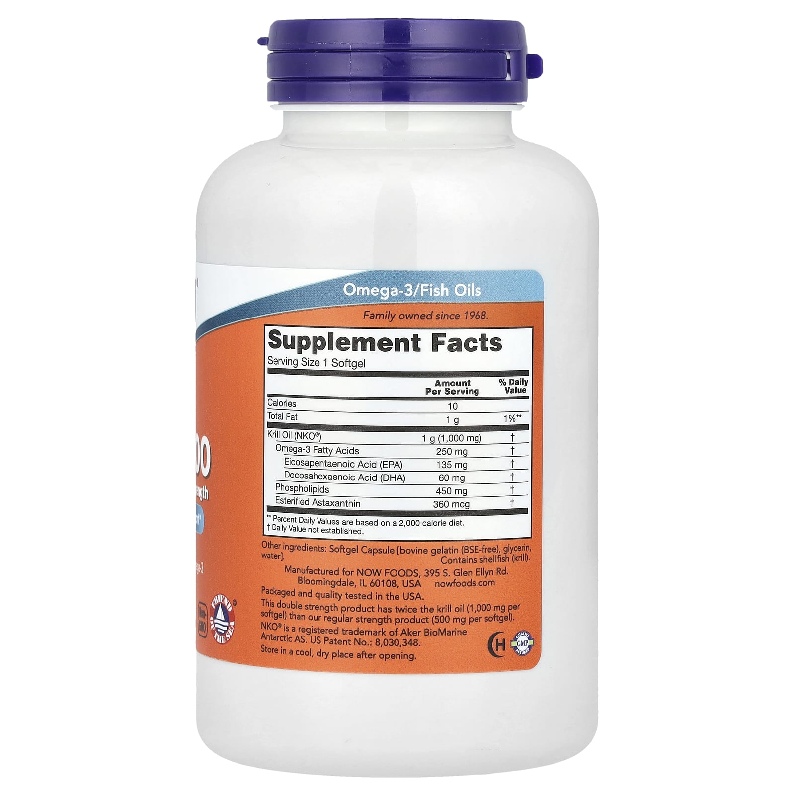 NOW Foods, масло морского криля «Нептун 1000», 1000 мг, 120 мягких таблеток