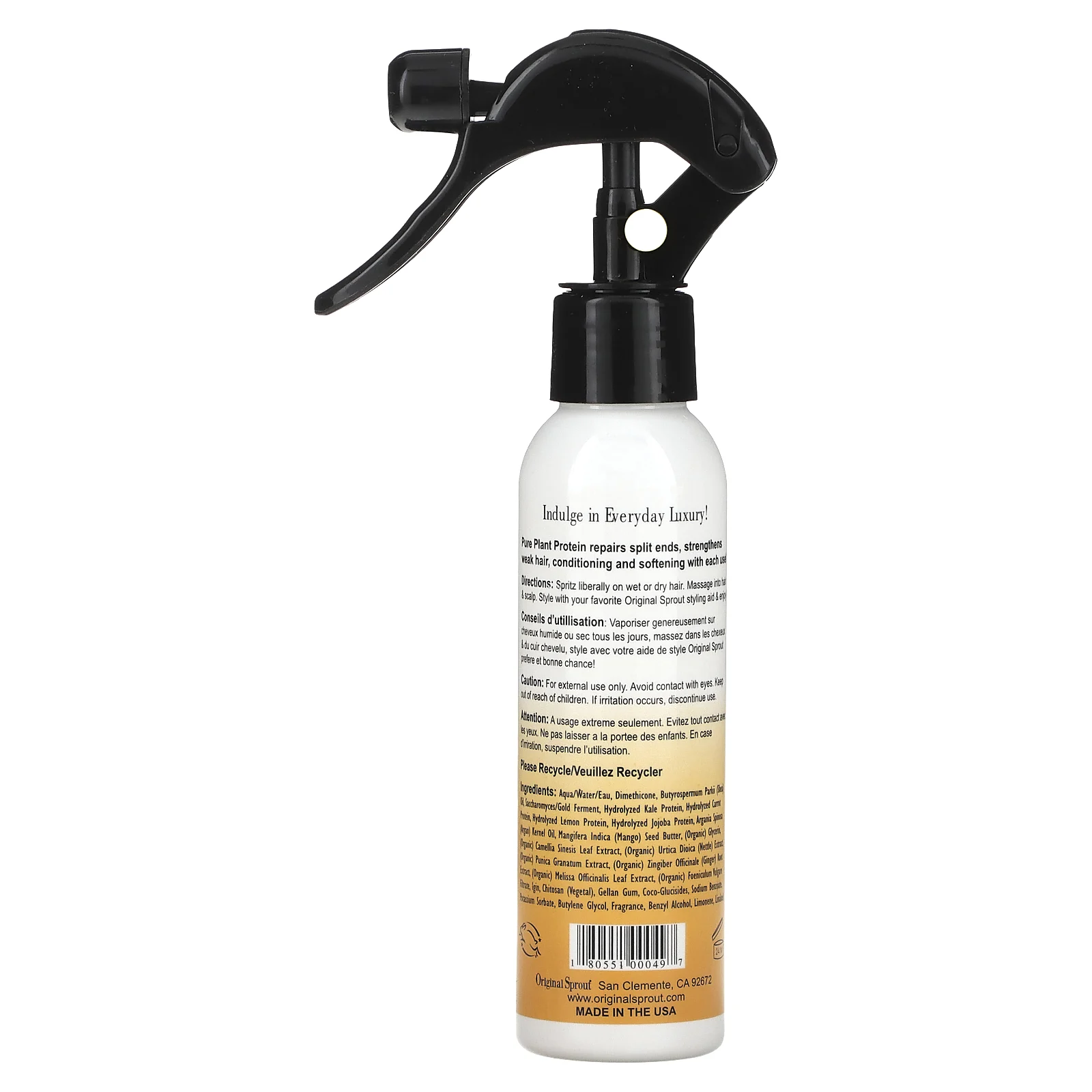 Original Sprout, Tahitian Collection, защитный протеиновый спрей для волос, 120 мл (4 жидк. Унции)