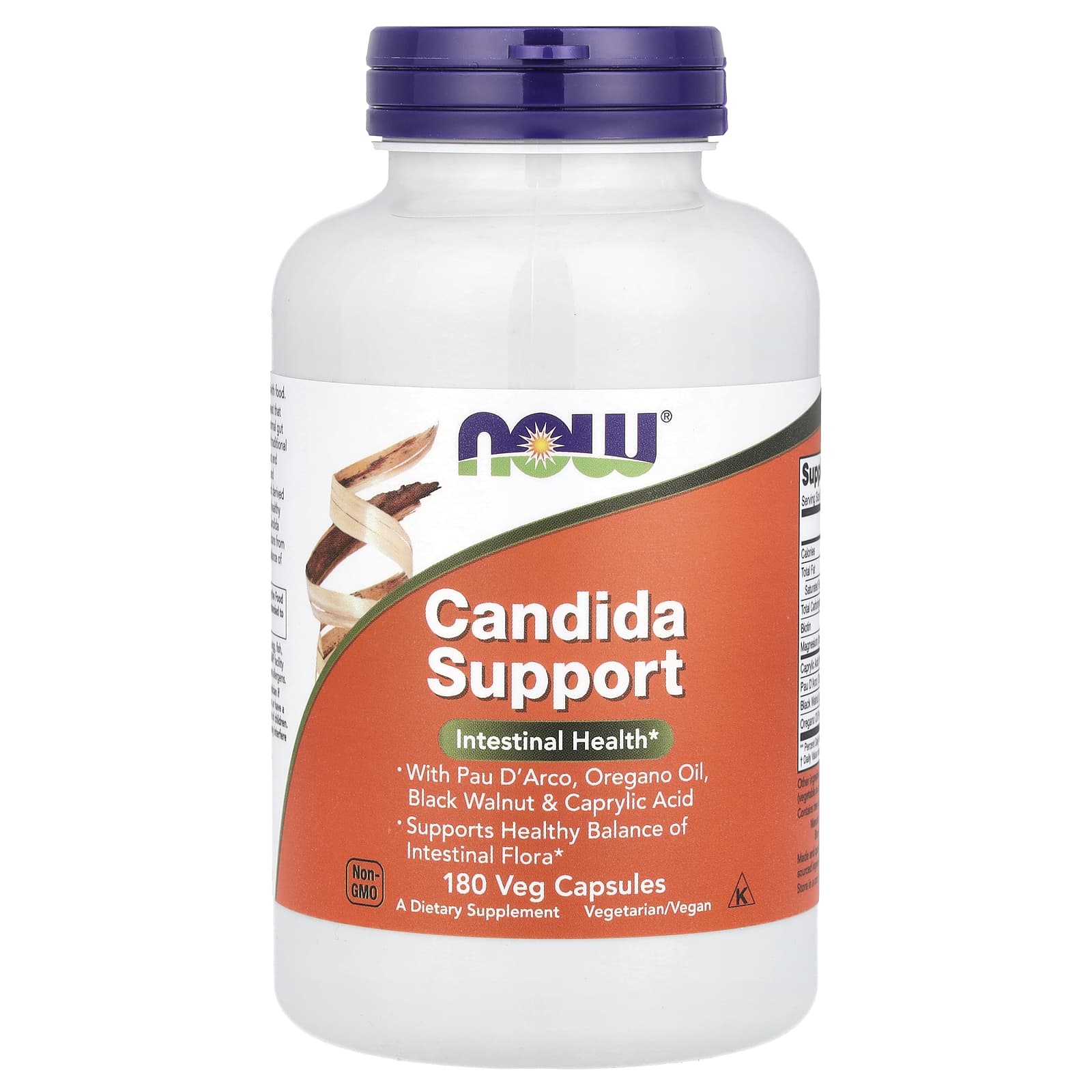 NOW Foods, Candida Support, 180 растительных капсул