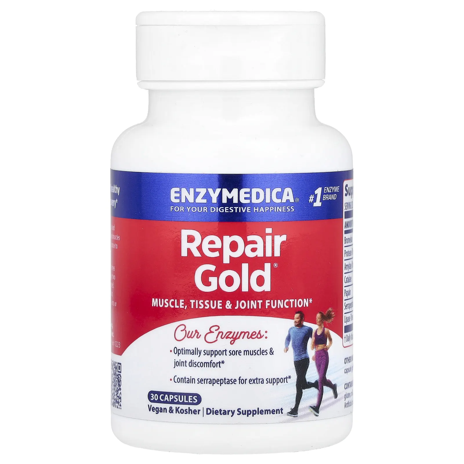 Enzymedica, Repair Gold, для мышц, тканей и суставов, 30 капсул