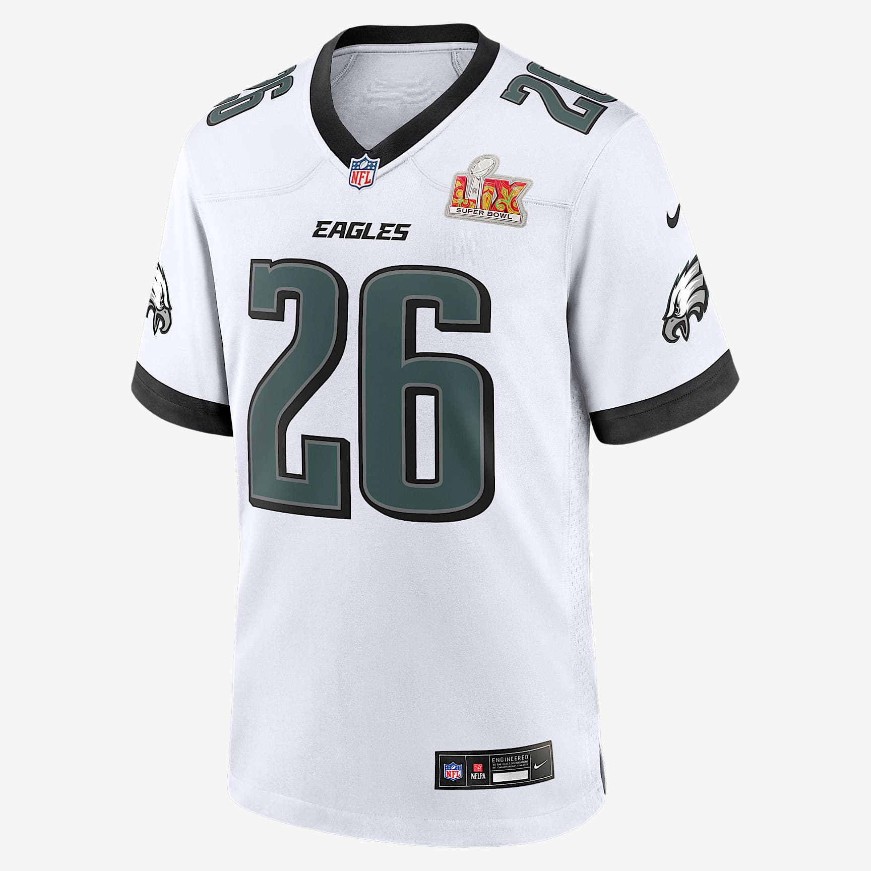 Saquon Barkley Philadelphia Eagles Super Bowl LIX Men's Nike NFL Game Jersey