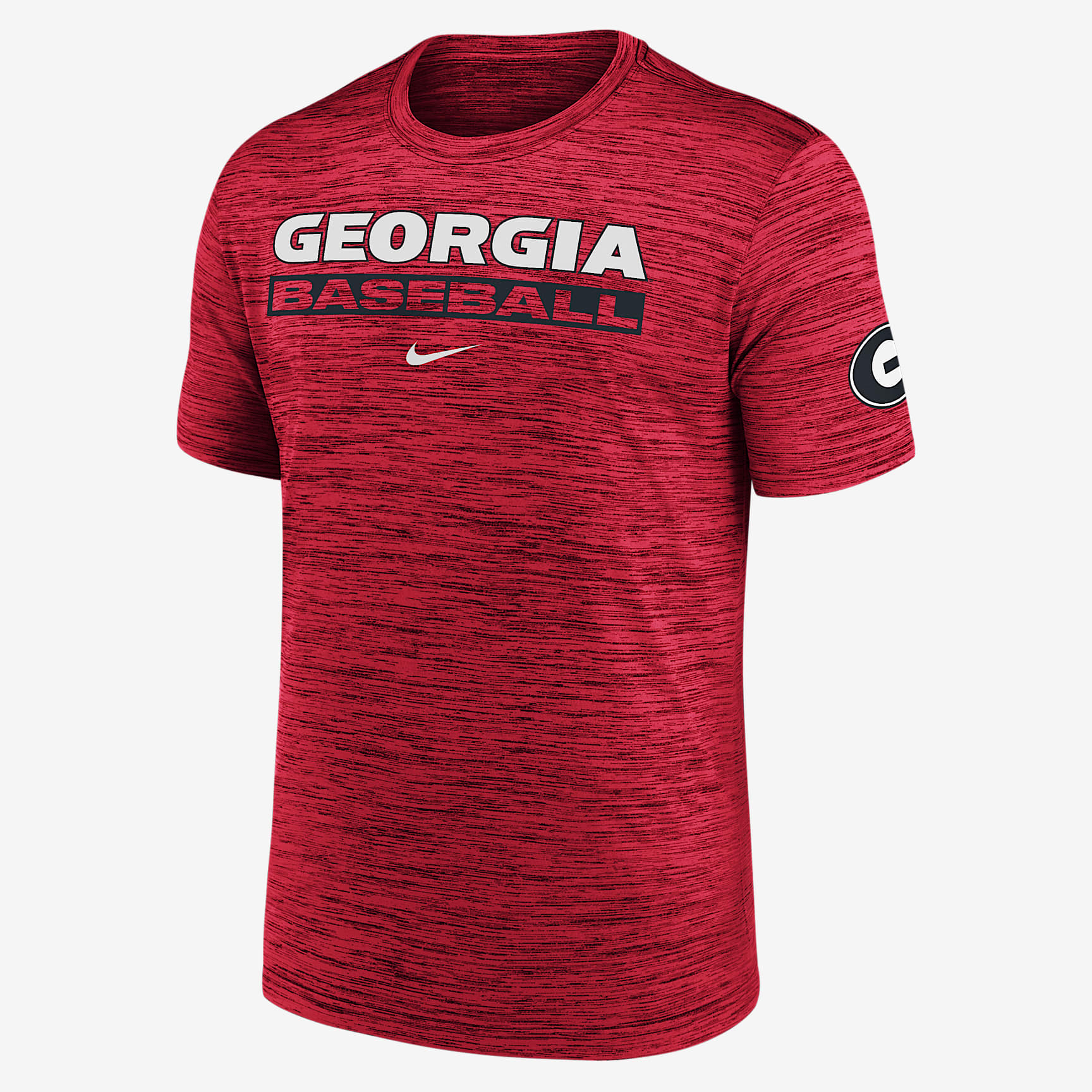 Georgia Bulldogs Velocity Baseball Wordmark Stack Men's Nike Dri-FIT College T-Shirt