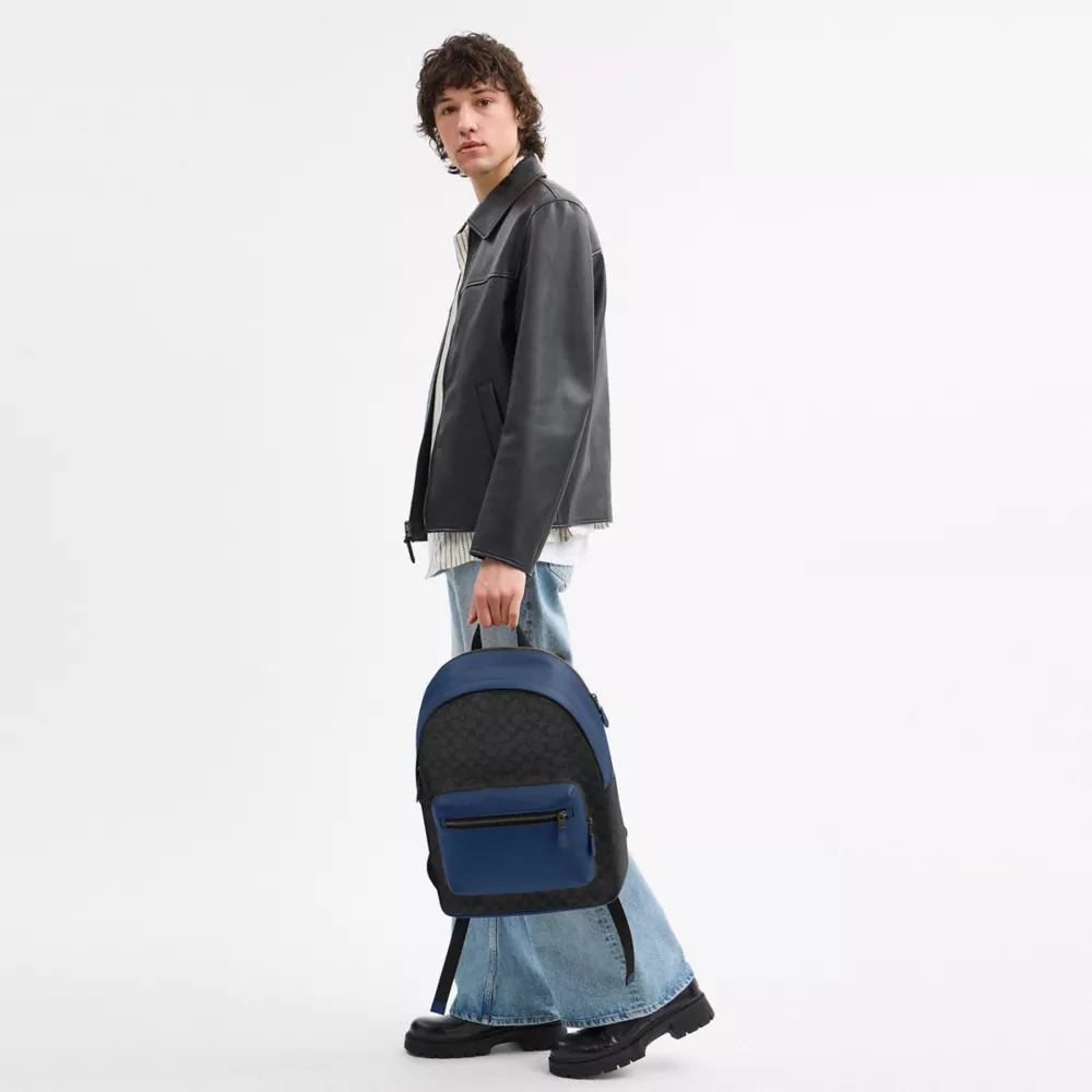 Рюкзак COACH West Backpack In Colorblock Signature Canvas