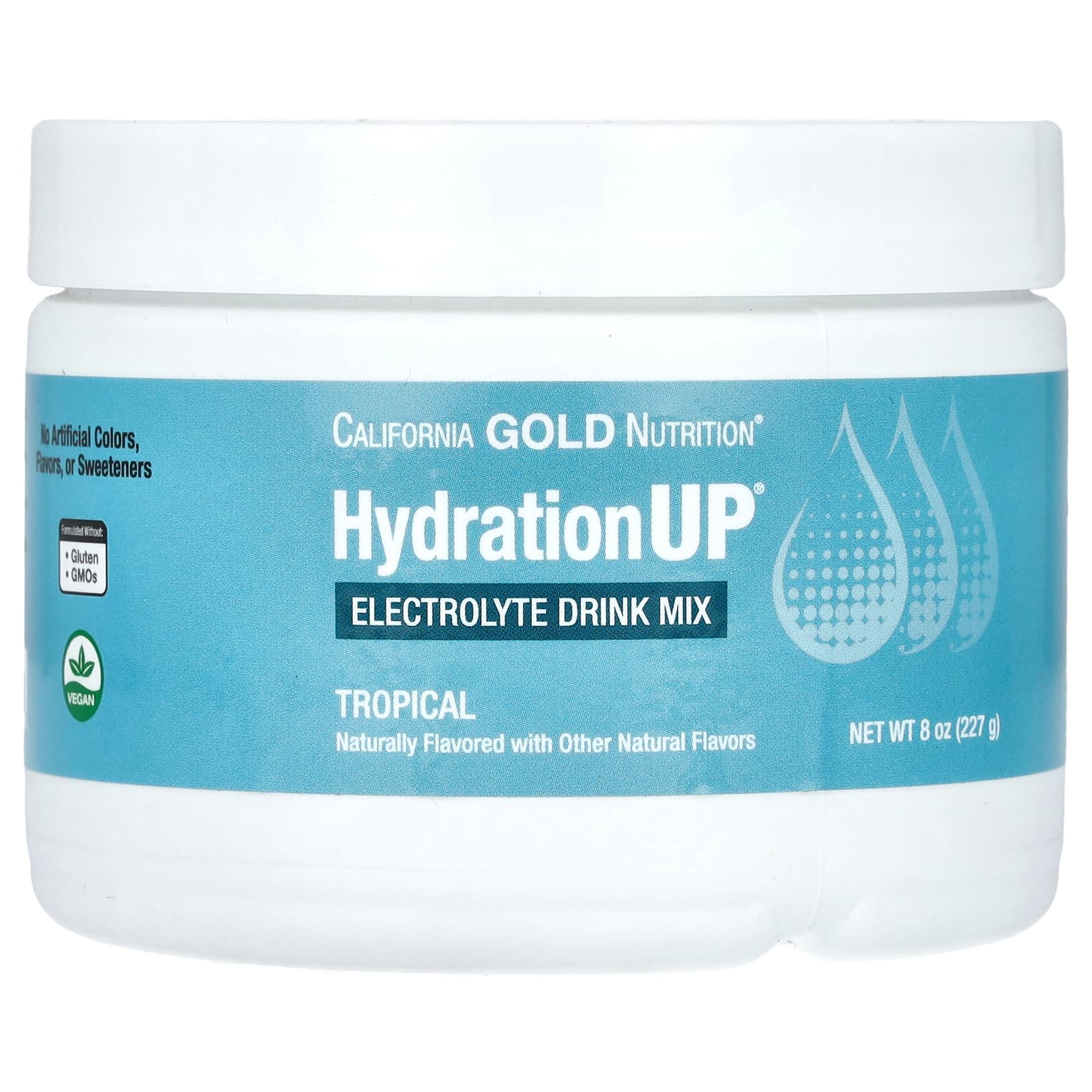 California Gold Nutrition, HydrationUp, напиток с электролитами в порошке, со вкусом тропических фруктов, 227 г (8 унций)