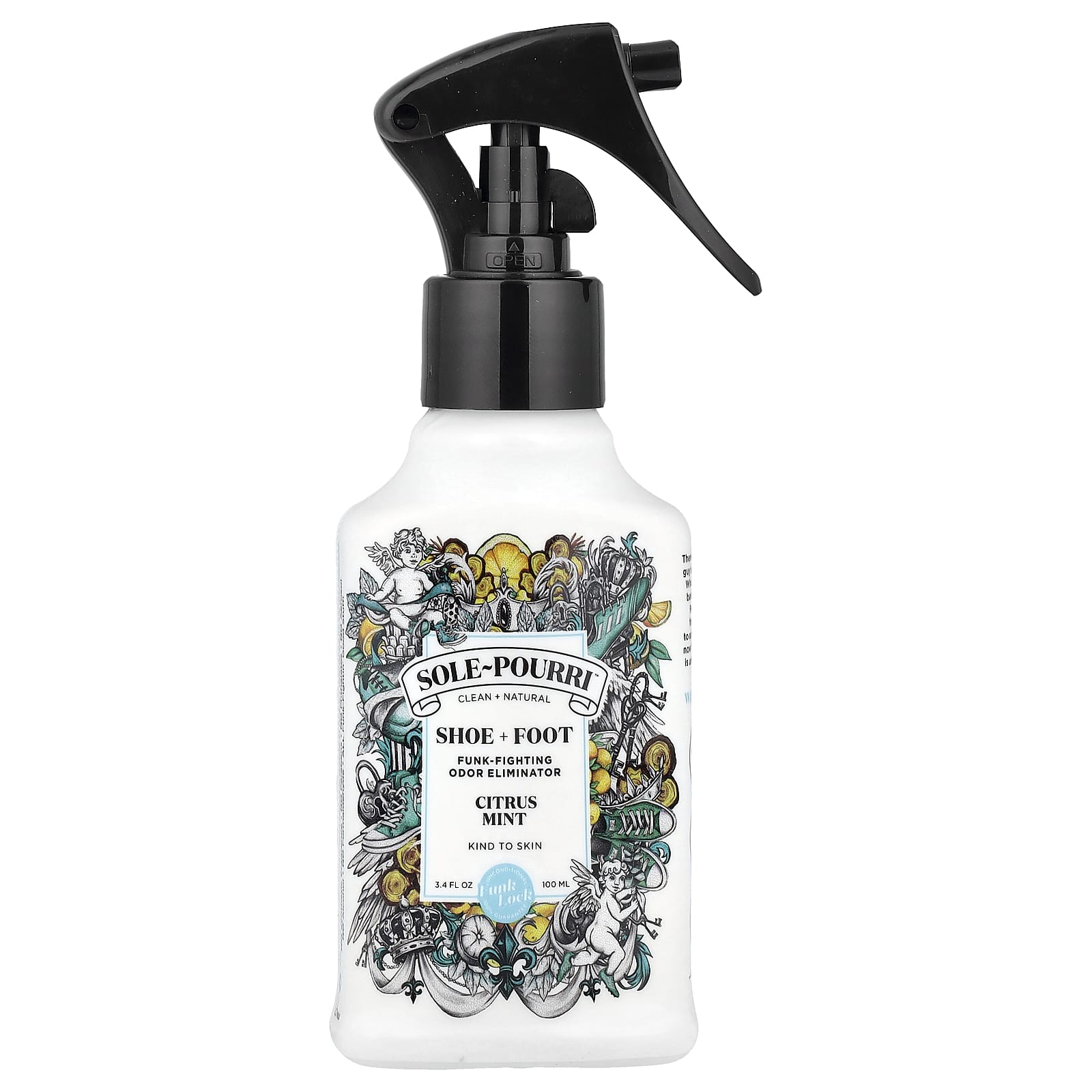 Poo-Pourri, Sole-Pourri ™, средство для устранения неприятных запахов для обуви и ног, цитрусовая мята, 100 мл (3,4 жидк. Унции)