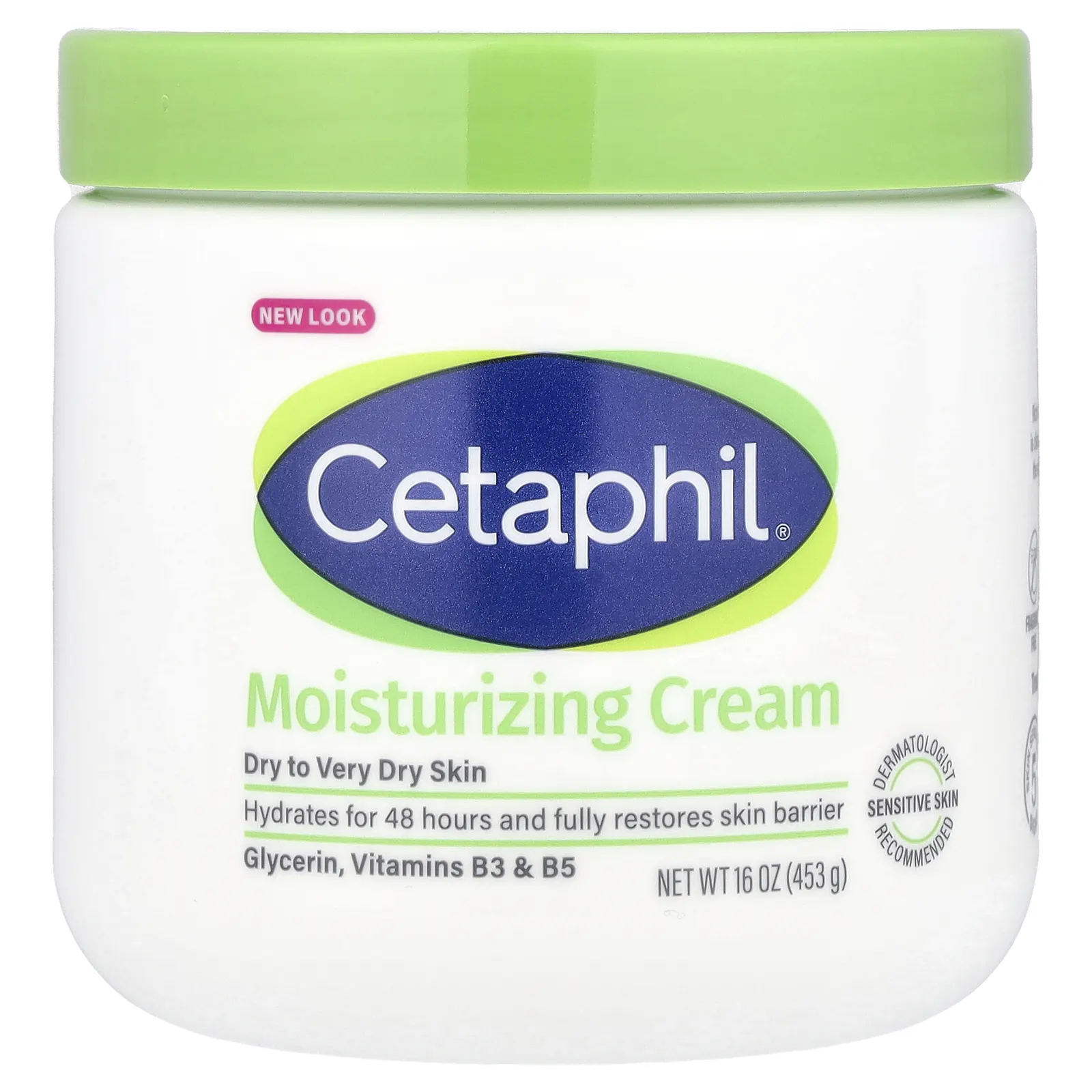 Cetaphil, Увлажняющий крем, без отдушек, 453 г (16 унций)