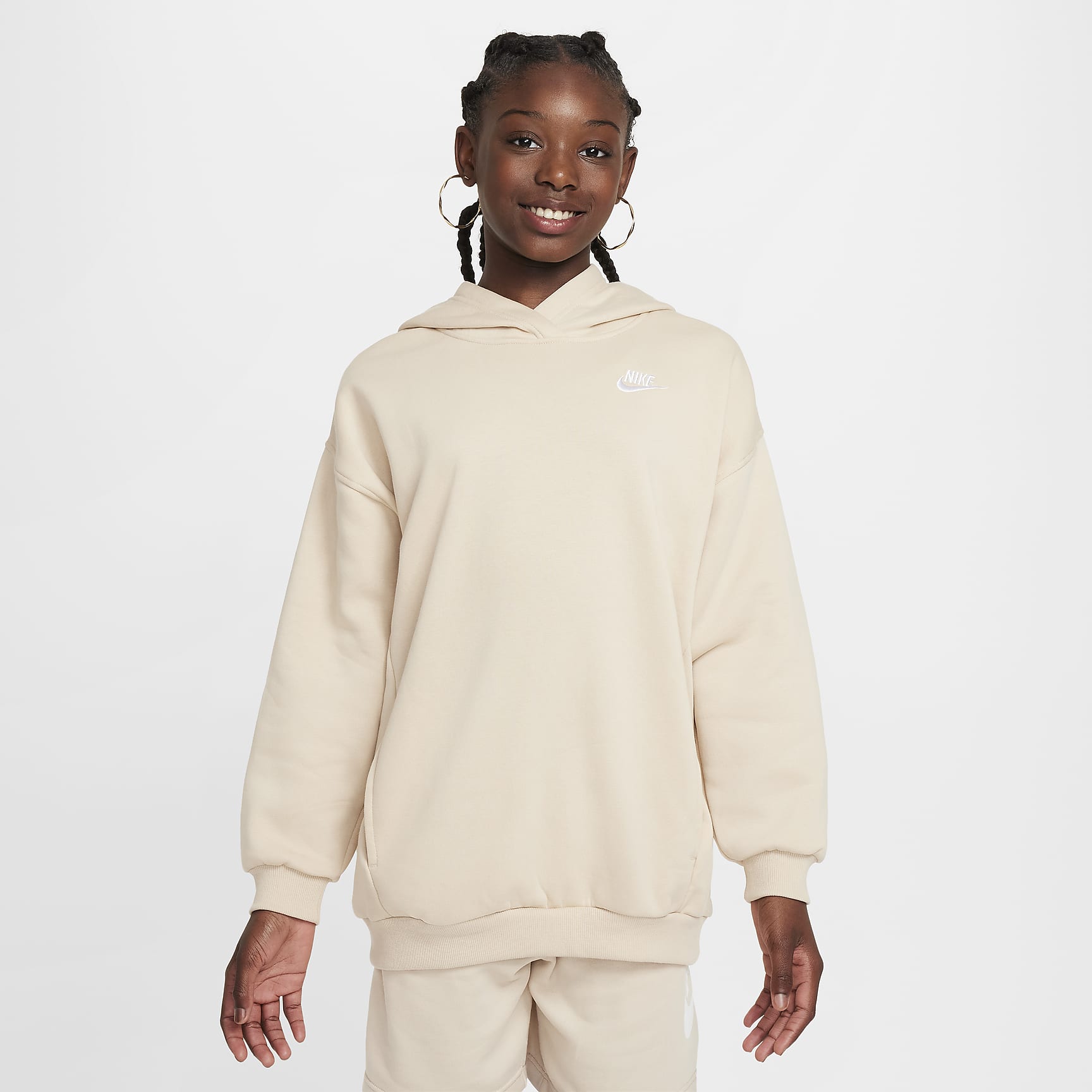 Nike Sportswear Club Fleece Big Kids' Oversized Pullover Hoodie