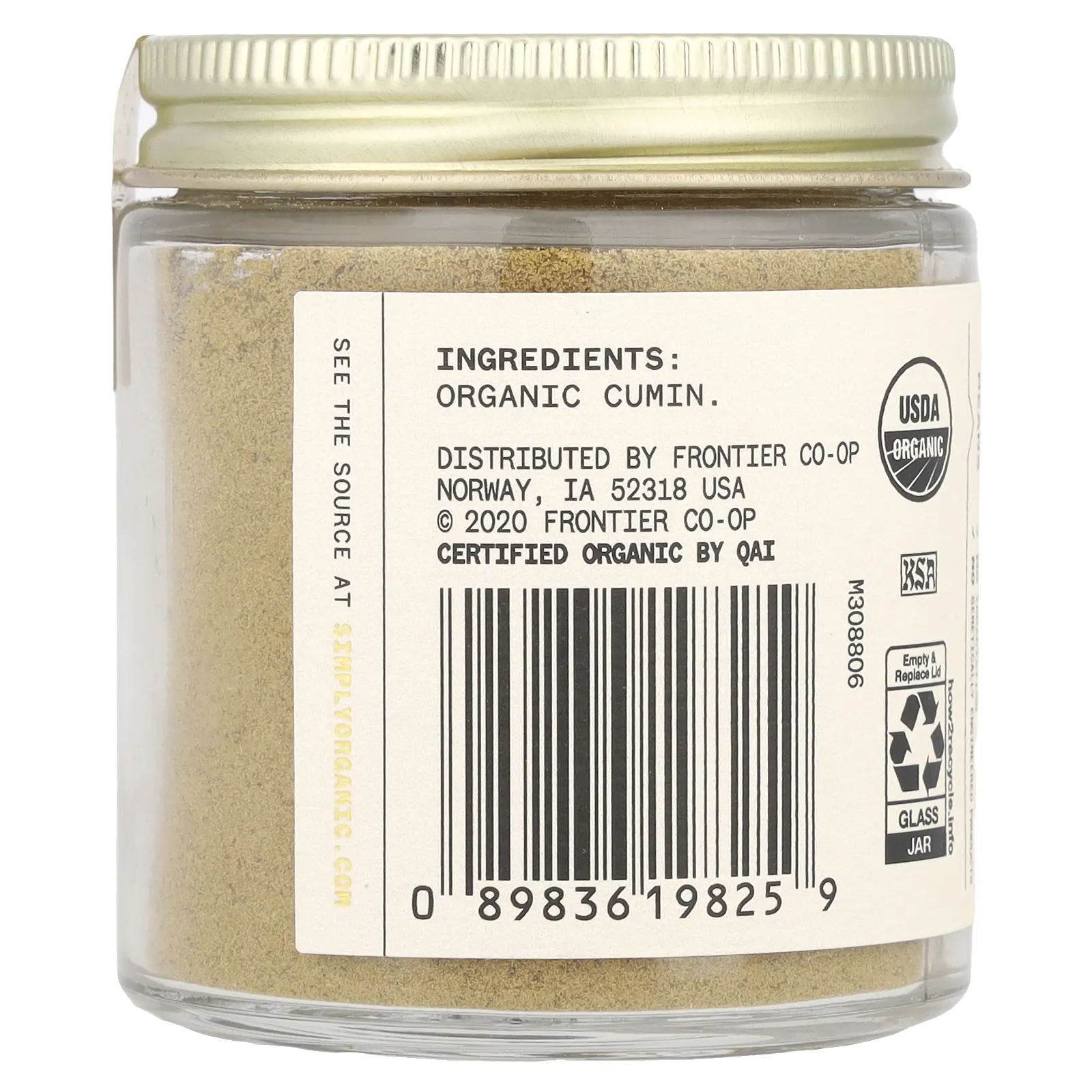 Simply Organic, Single Origin, турецкий тмин, 56 г (1,96 унции)