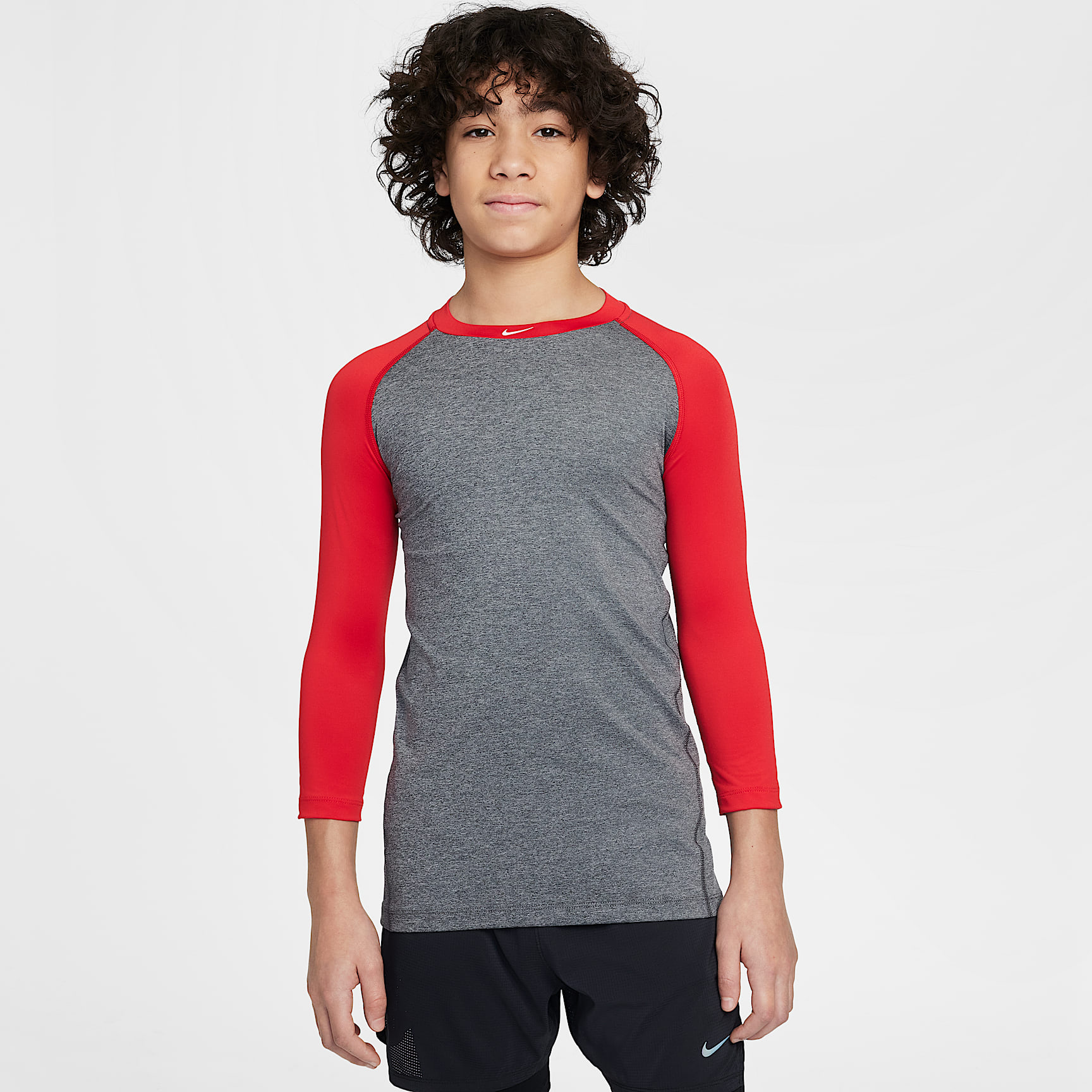 Nike Pro Big Kids' Dri-FIT 3/4-Sleeve Top