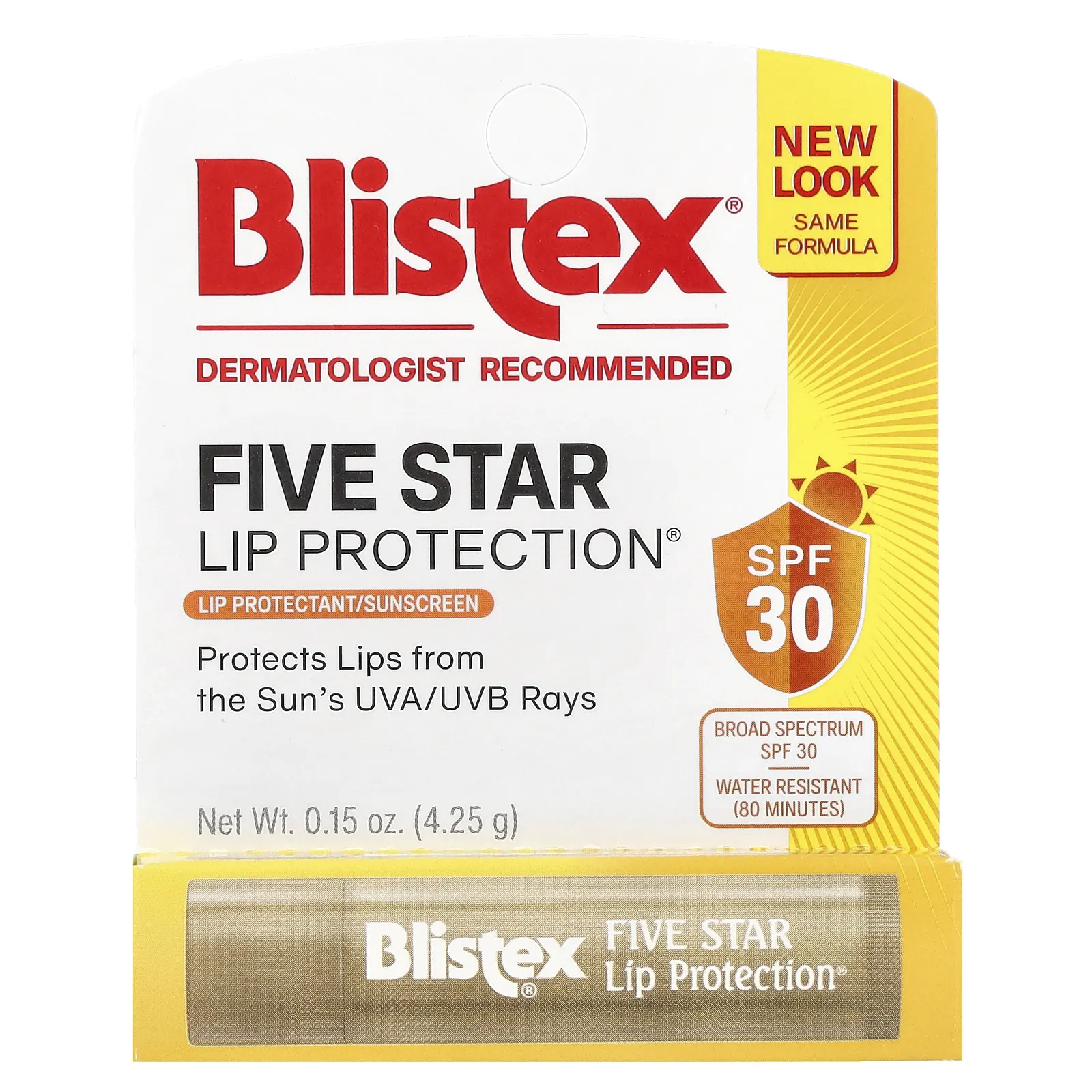 Blistex, Five Star Lip Protection, SPF 30, 4,25 г (15 унций)