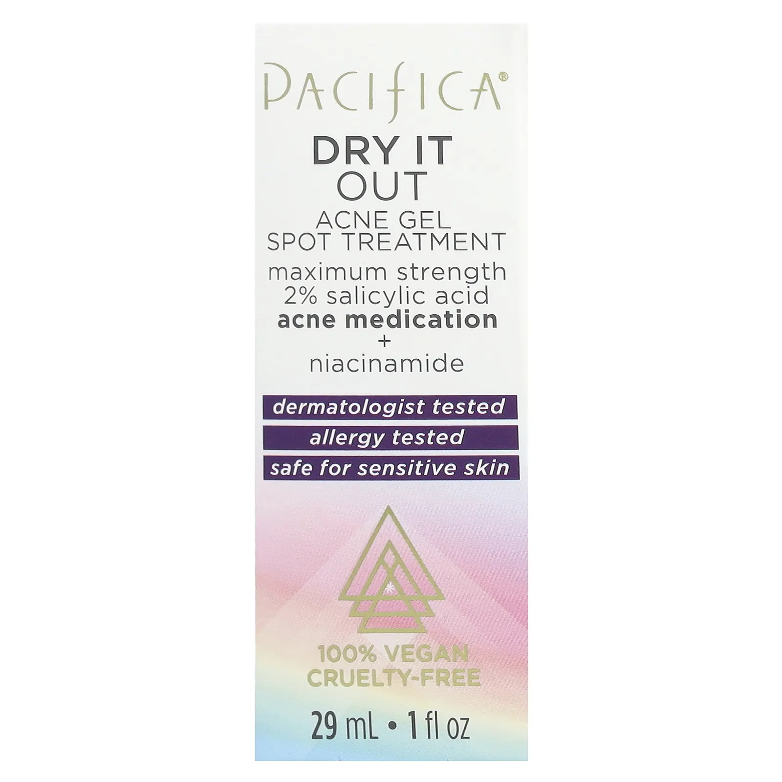 Pacifica, Dry It Out, Гель для лечения пятен от прыщей, максимальная сила, 1 жидкая унция (29 мл)