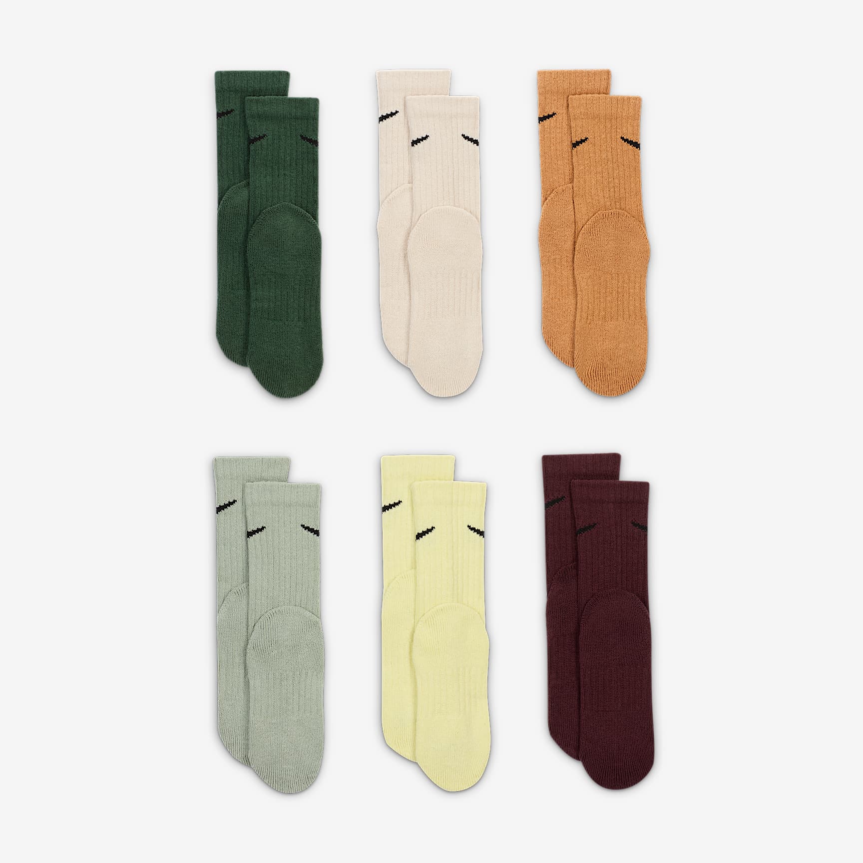Nike Dri-FIT Performance Basics Little Kids' Crew Socks (6 Pairs)
