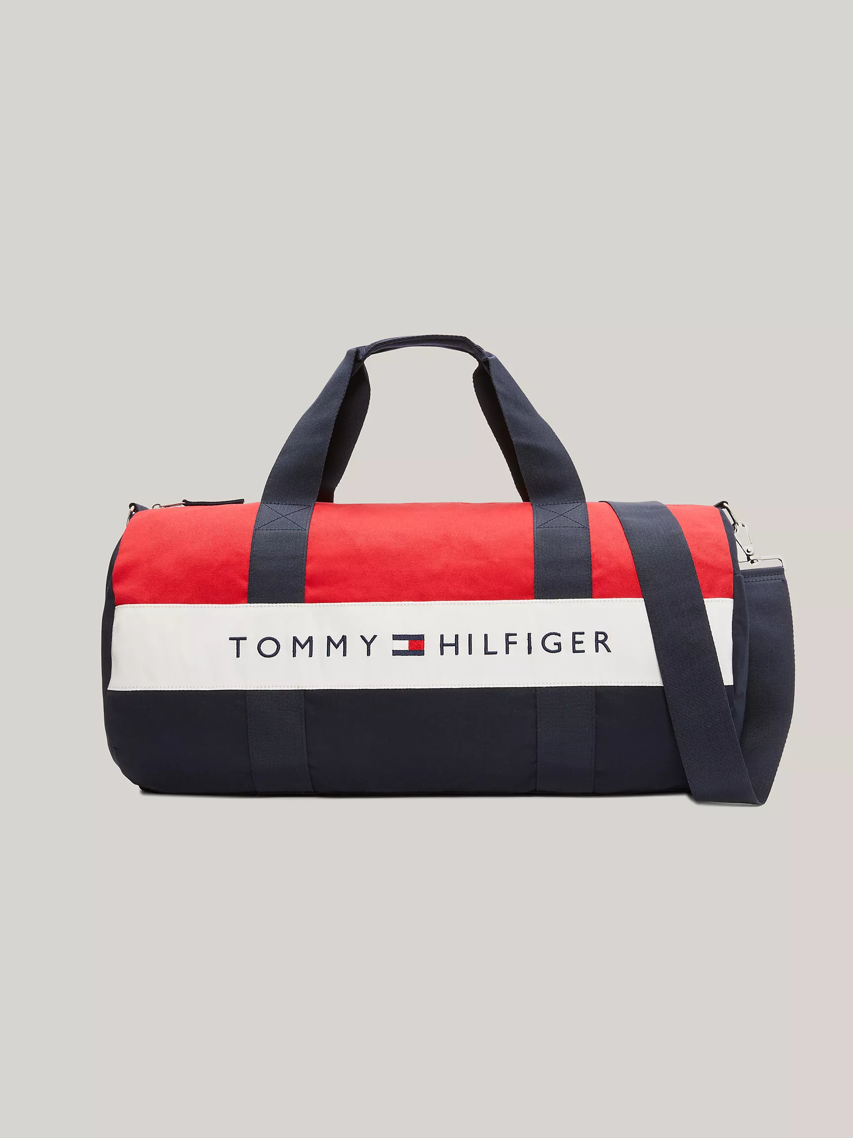 Мужская сумка Tommy Hilfiger, Дорожная сумка-дафл из канваса в стиле colorblock с логотипом Tommy