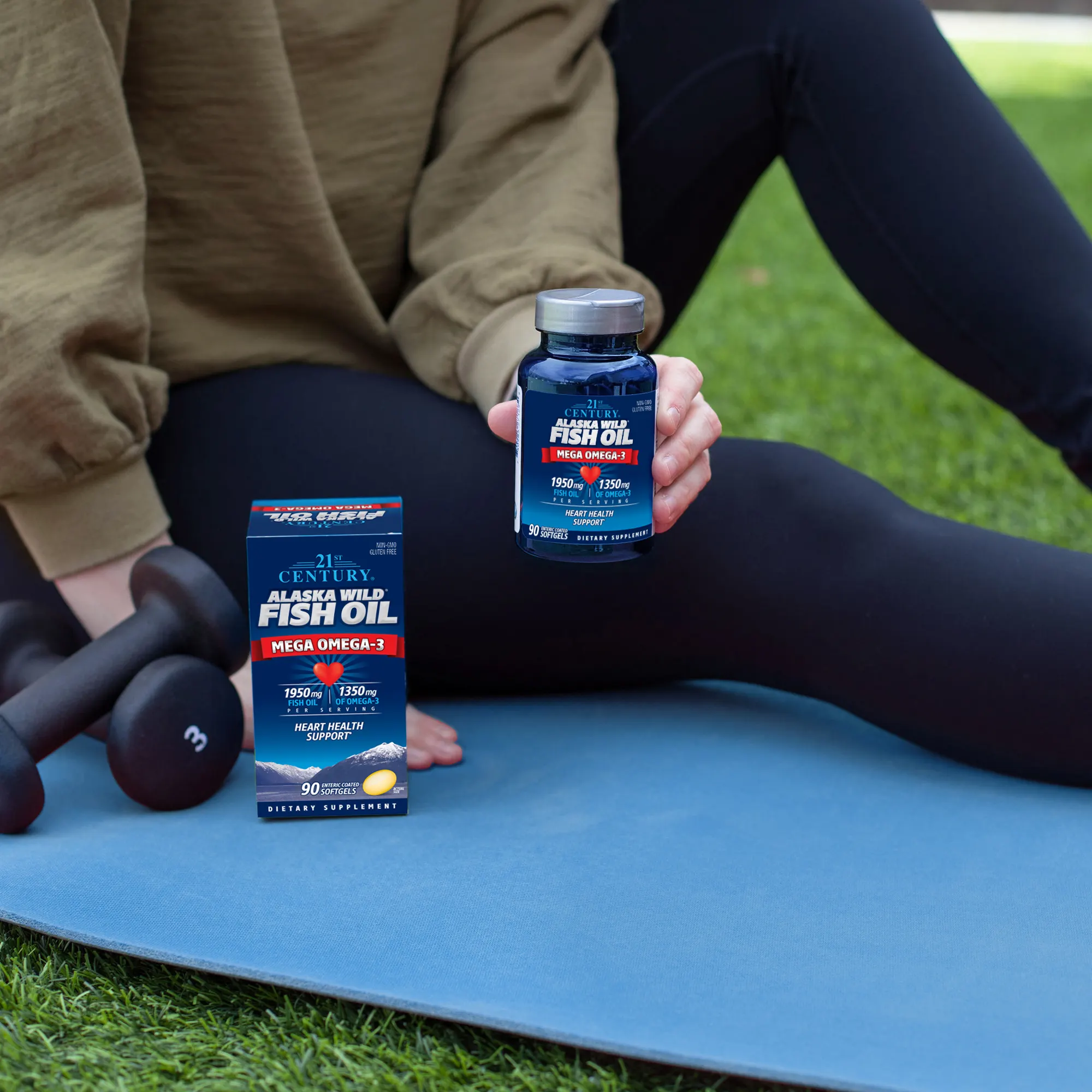 21st Century, Alaska Wild, рыбий жир с мега-количеством омега-3, 90 капсул, покрытых кишечнорастворимой оболочкой