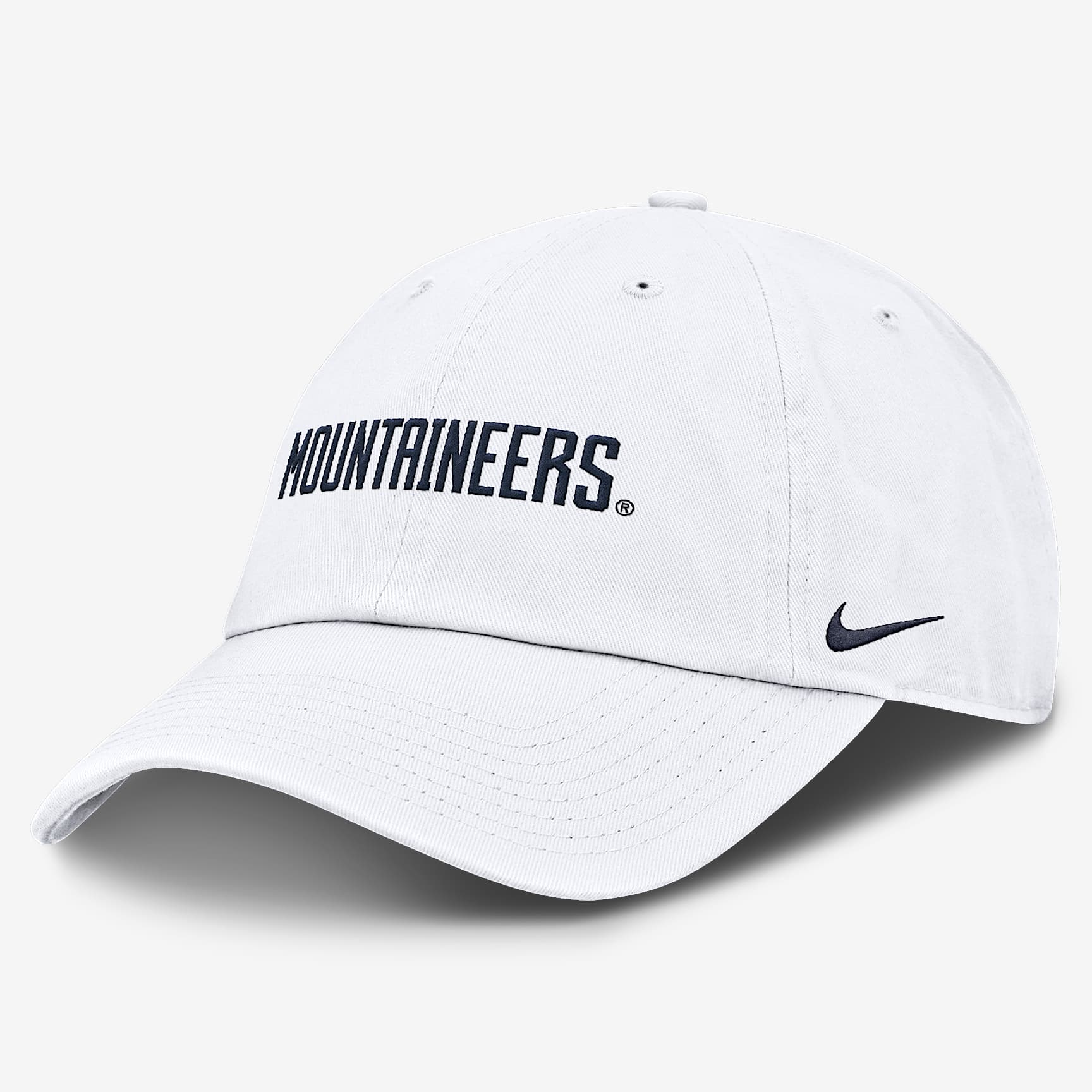 West Virginia Mountaineers Core Club Mascot Wordmark Men's Nike College Adjustable Hat