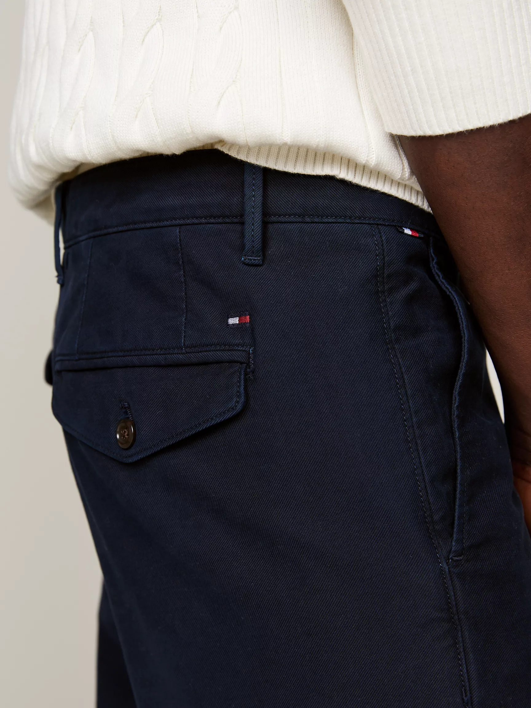 Мужские брюки Tommy Hilfiger, Окрашенные свободные зауженные брюки чинос