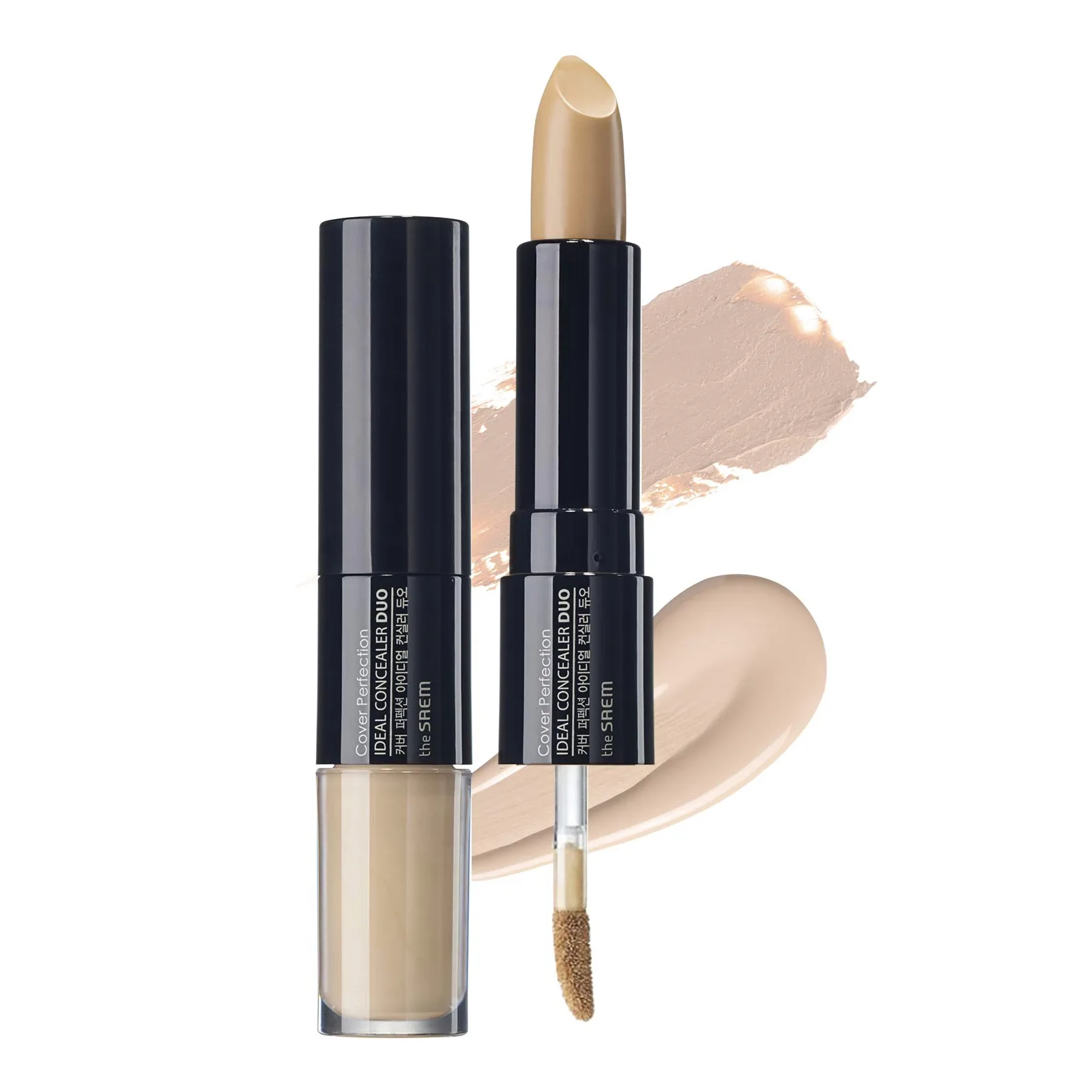 The Saem, Cover Perfection, Ideal Concealer Duo, 01 прозрачный бежевый, 1 шт.