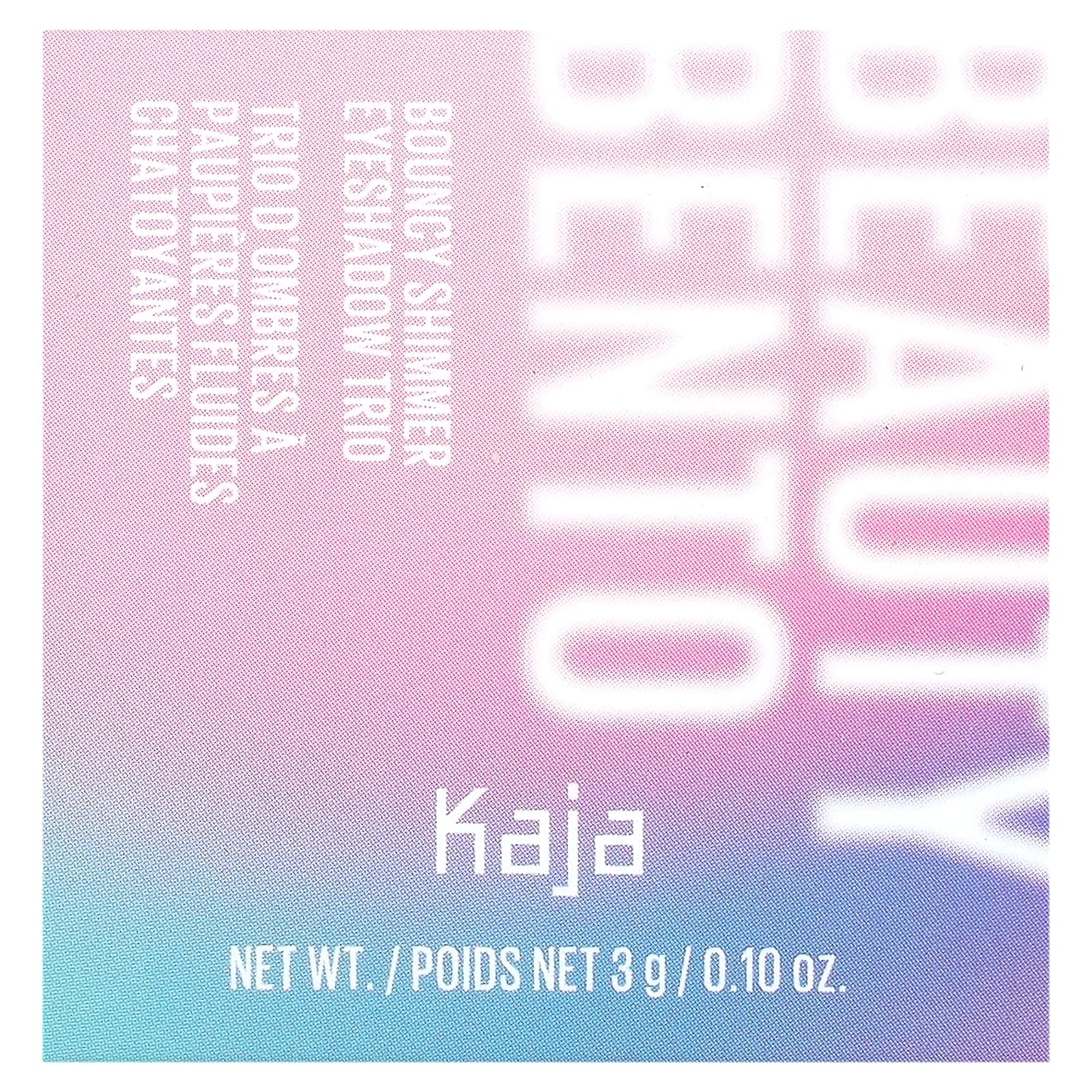 Kaja, Beauty Bento, трио теней для век, сияющий блеск, оттенок 01 розовая вода, 3 г (0,10 унции)