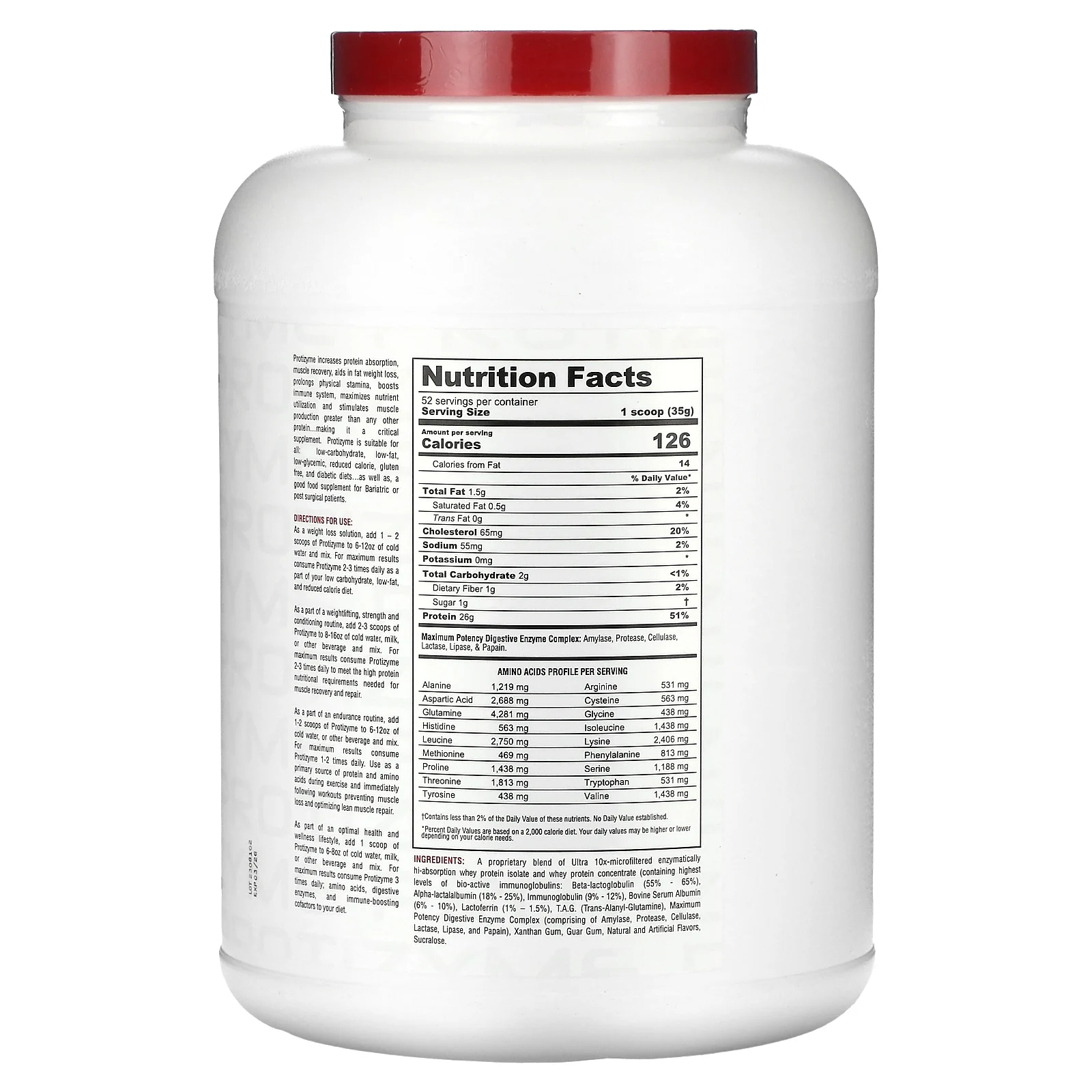 Metabolic Nutrition, Protizyme, Specialized Designed Protein, банановый крем, 1820 г (4 фунта)