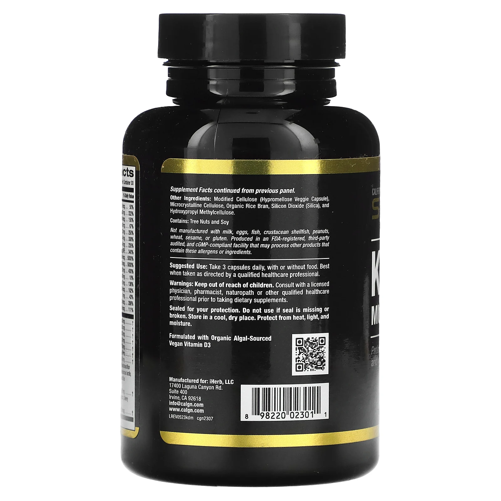 California Gold Nutrition, ежедневные мультивитамины для кетодиеты с зеленым чаем, 90 растительных капсул