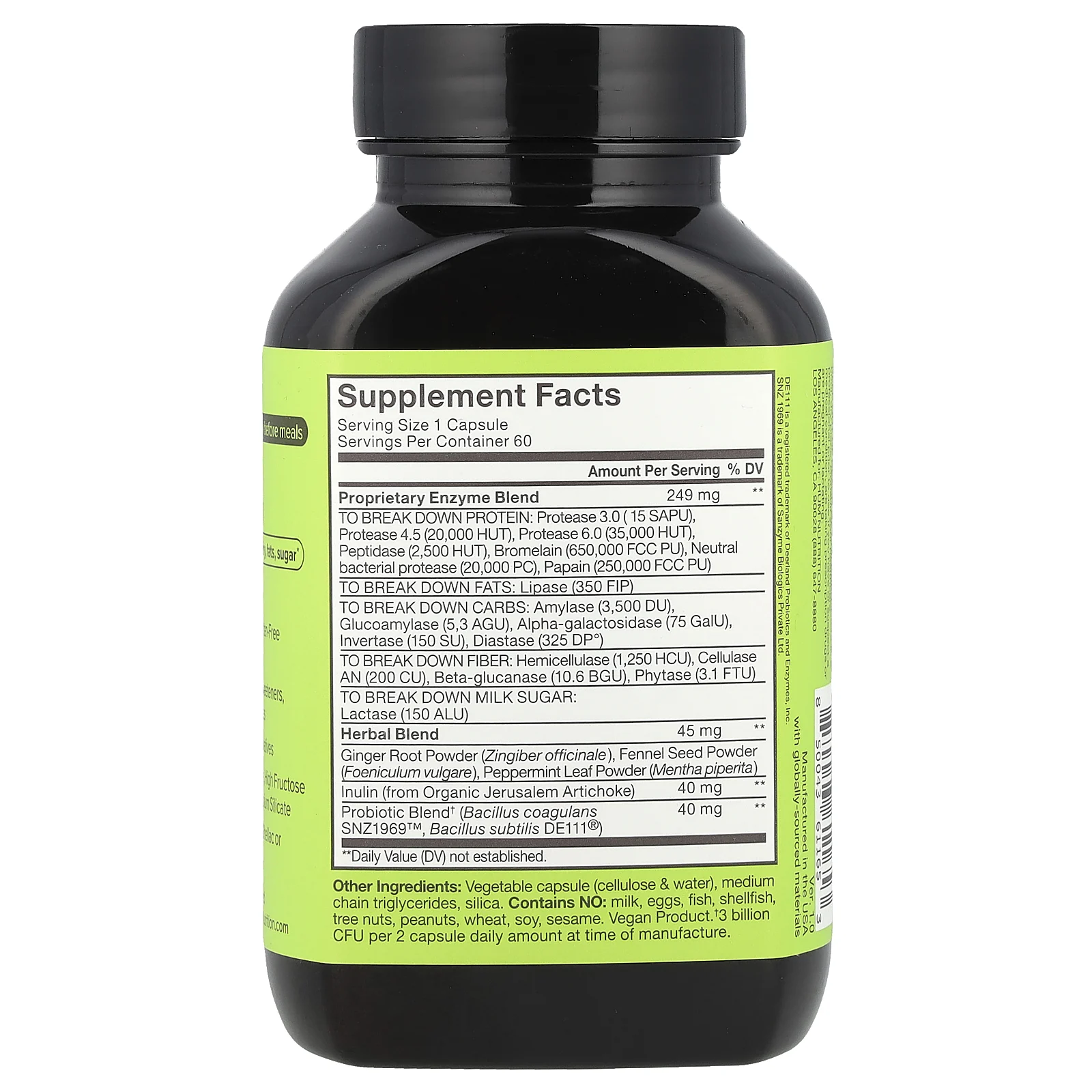 HUM Nutrition, Flatter Me® + пре и пробиотики, 60 веганских капсул